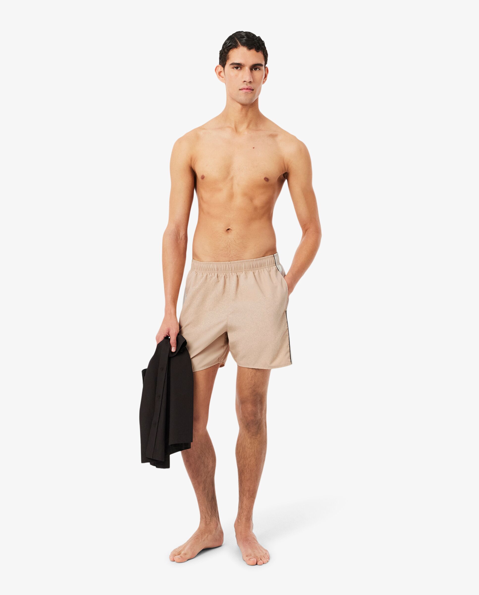 Bañadores boxer de hombre de poliéster - Lacoste - Beige Beige-1