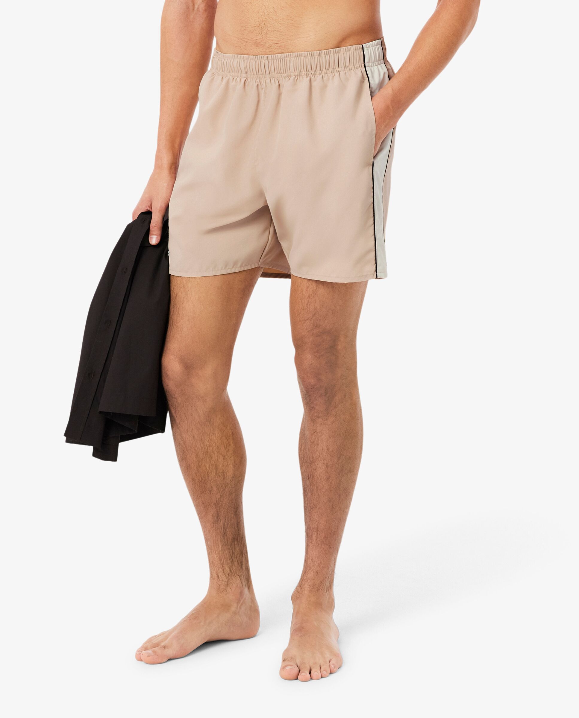 Bañadores boxer de hombre de poliéster - Lacoste - Beige Beige-3