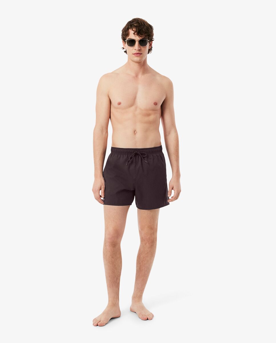 Bañadores Boxer de hombre de poliéster - Lacoste - Marrón Marrón-1