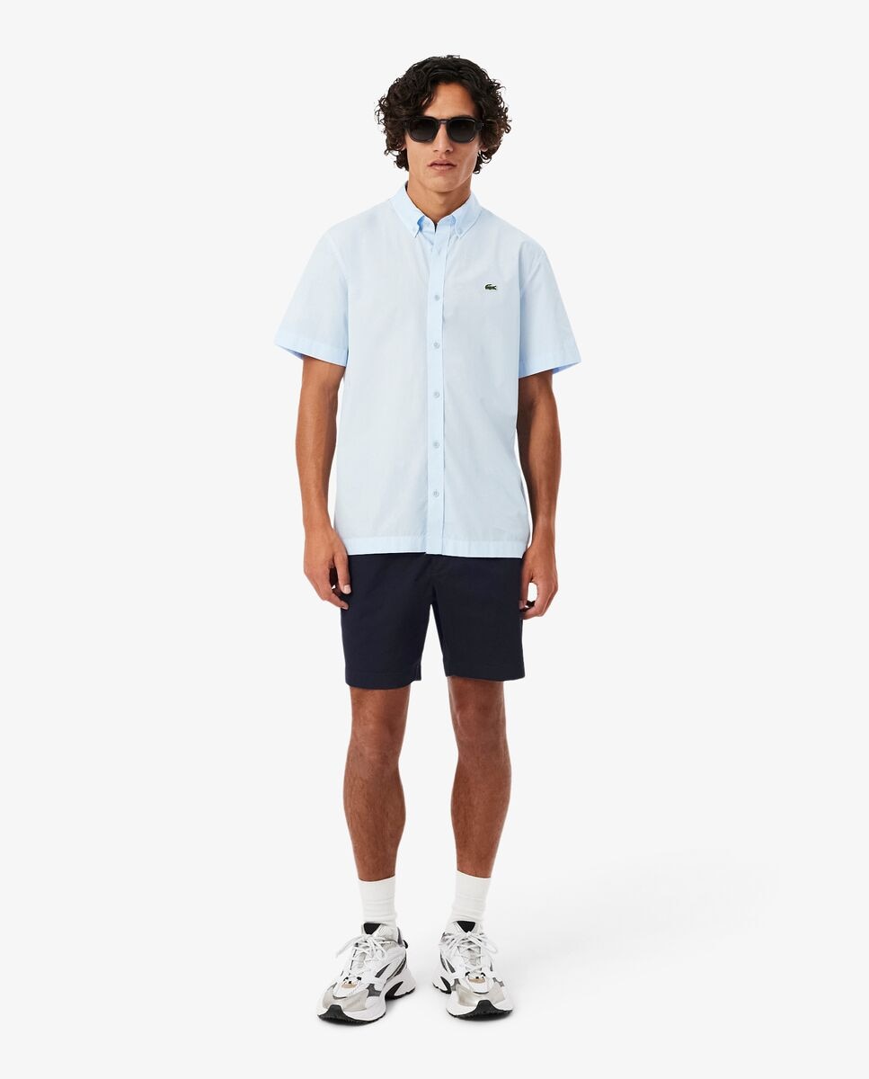 Bermuda de hombre de corte regular de algodón elástico en azul - Lacoste - Azul marino Azul marino-1