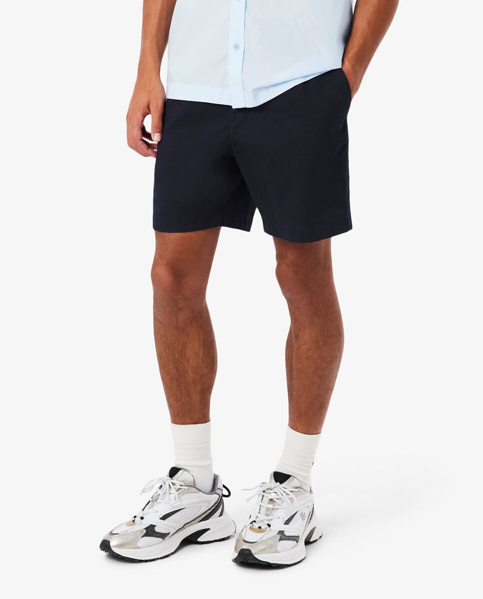 Bermuda de hombre de corte regular de algodón elástico en azul - Lacoste - Azul marino Azul marino-3