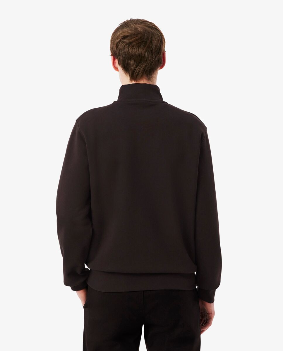 Sudadera sin capucha de hombre de felpa de cuello alto con cremallera en marrón - Lacoste - Marrón oscuro Marrón oscuro-2