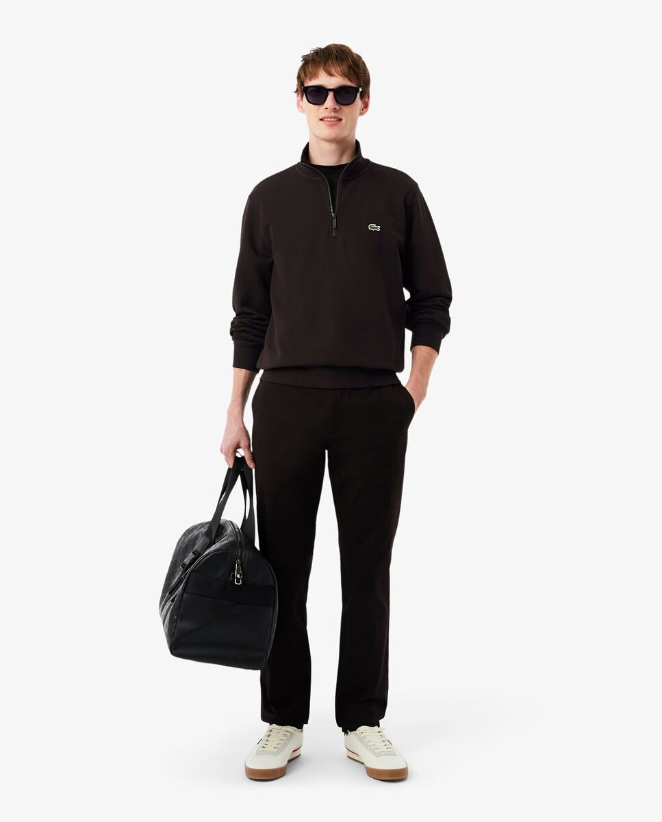 Sudadera sin capucha de hombre de felpa de cuello alto con cremallera en marrón - Lacoste - Marrón oscuro Marrón oscuro-4