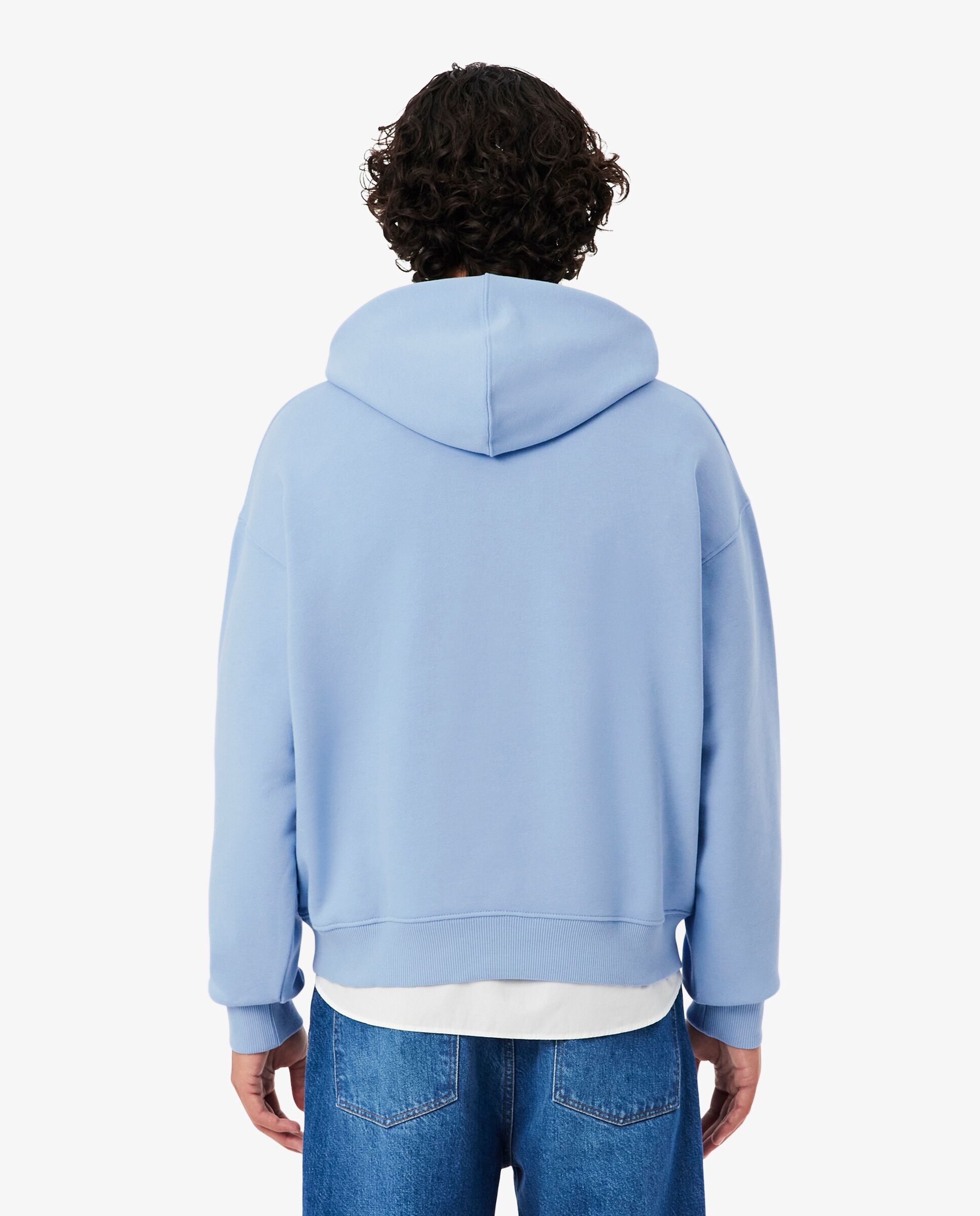 Sudadera de hombre con capucha de tenis con estampado en negro - Lacoste - Azul claro Azul claro-2