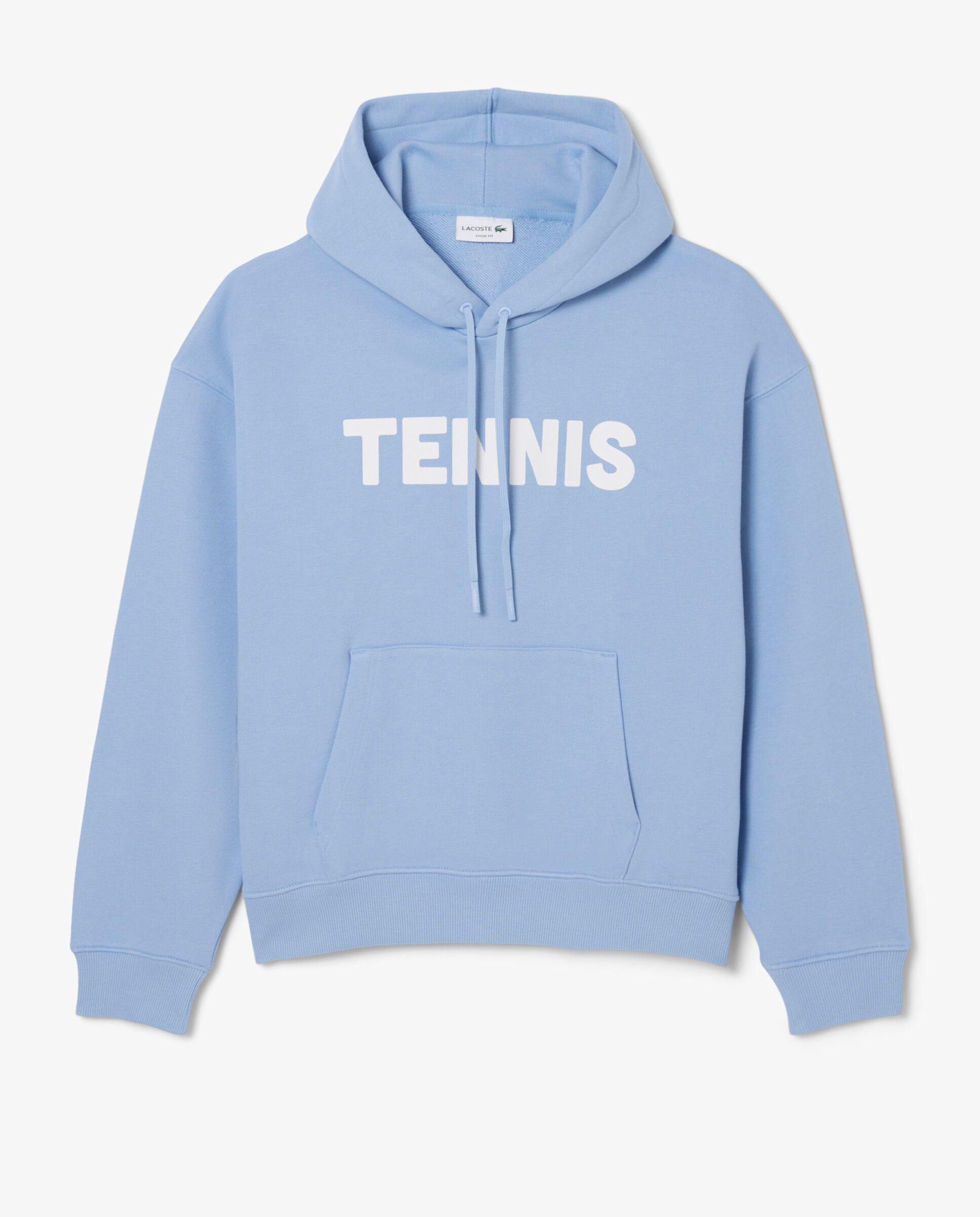 Sudadera de hombre con capucha de tenis con estampado en negro - Lacoste - Azul claro Azul claro-6