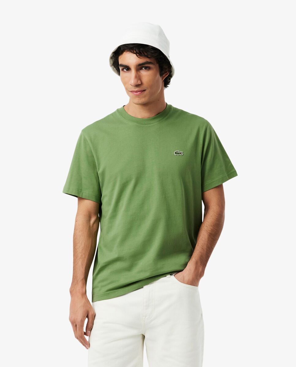 Camiseta de hombre de algodón de manga corta - Lacoste - Verde Verde-1