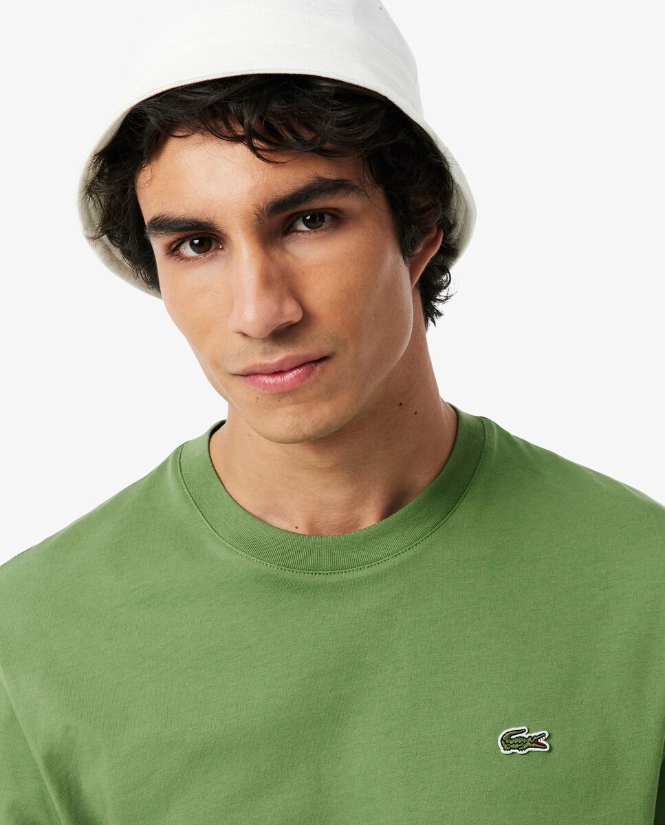 Camiseta de hombre de algodón de manga corta - Lacoste - Verde Verde-3