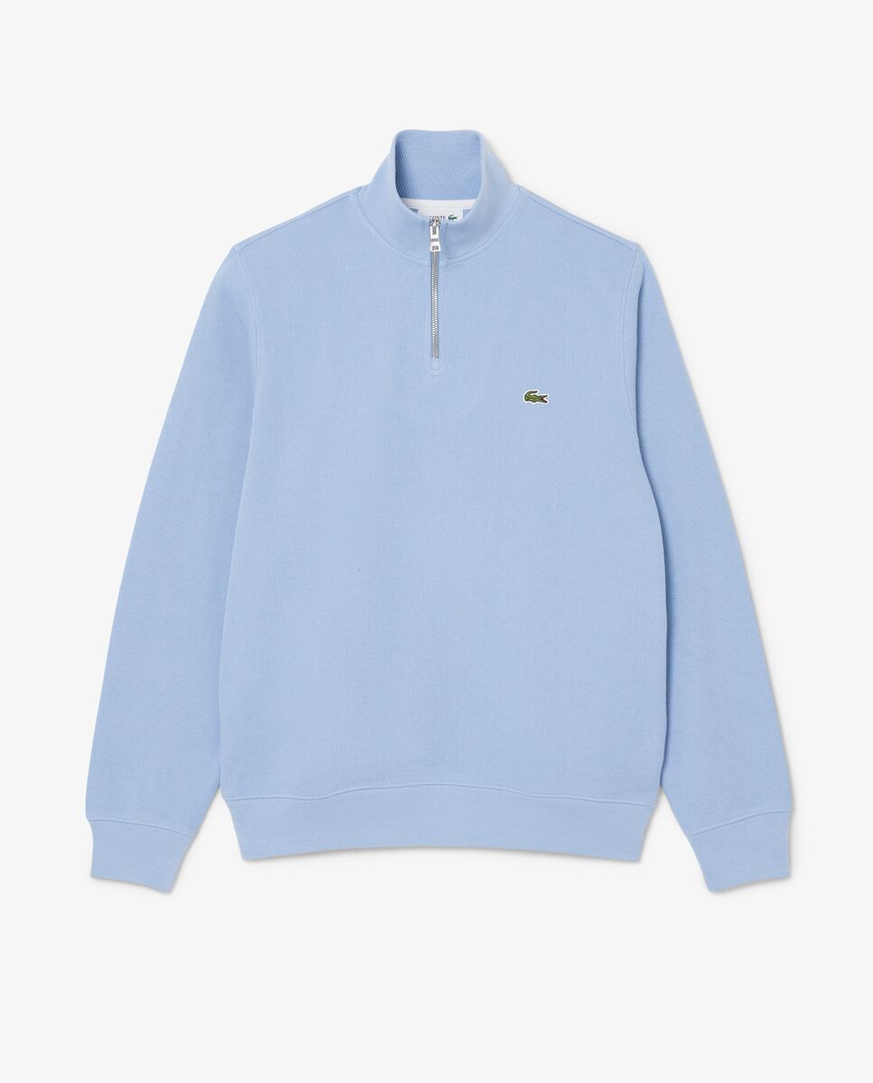 Sudadera de hombre de interlock con cuello alto y cremallera - Lacoste - Azul claro Azul claro-5