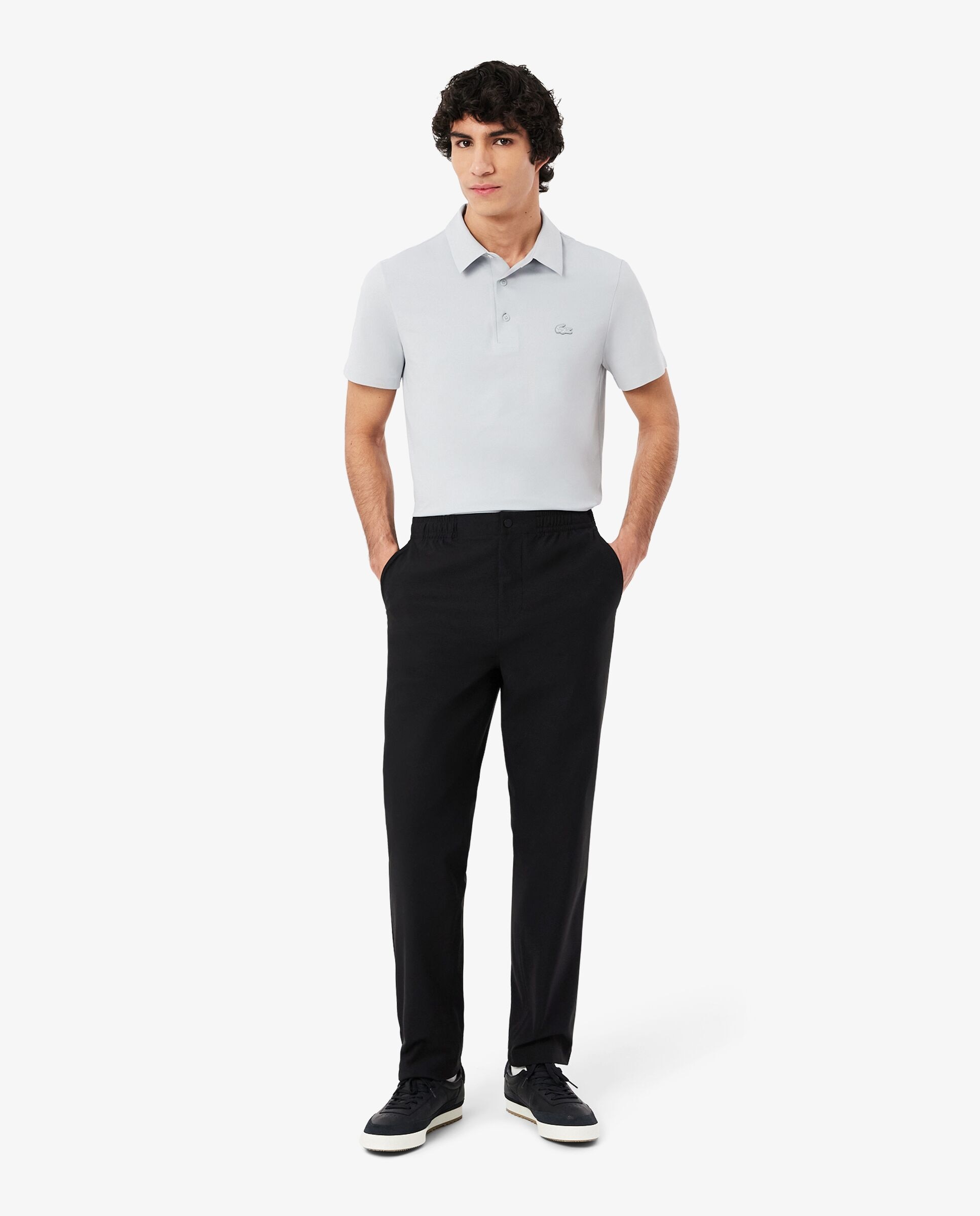 Pantalones joggers de hombre de punto de corte regular - Lacoste - Negro Negro-1