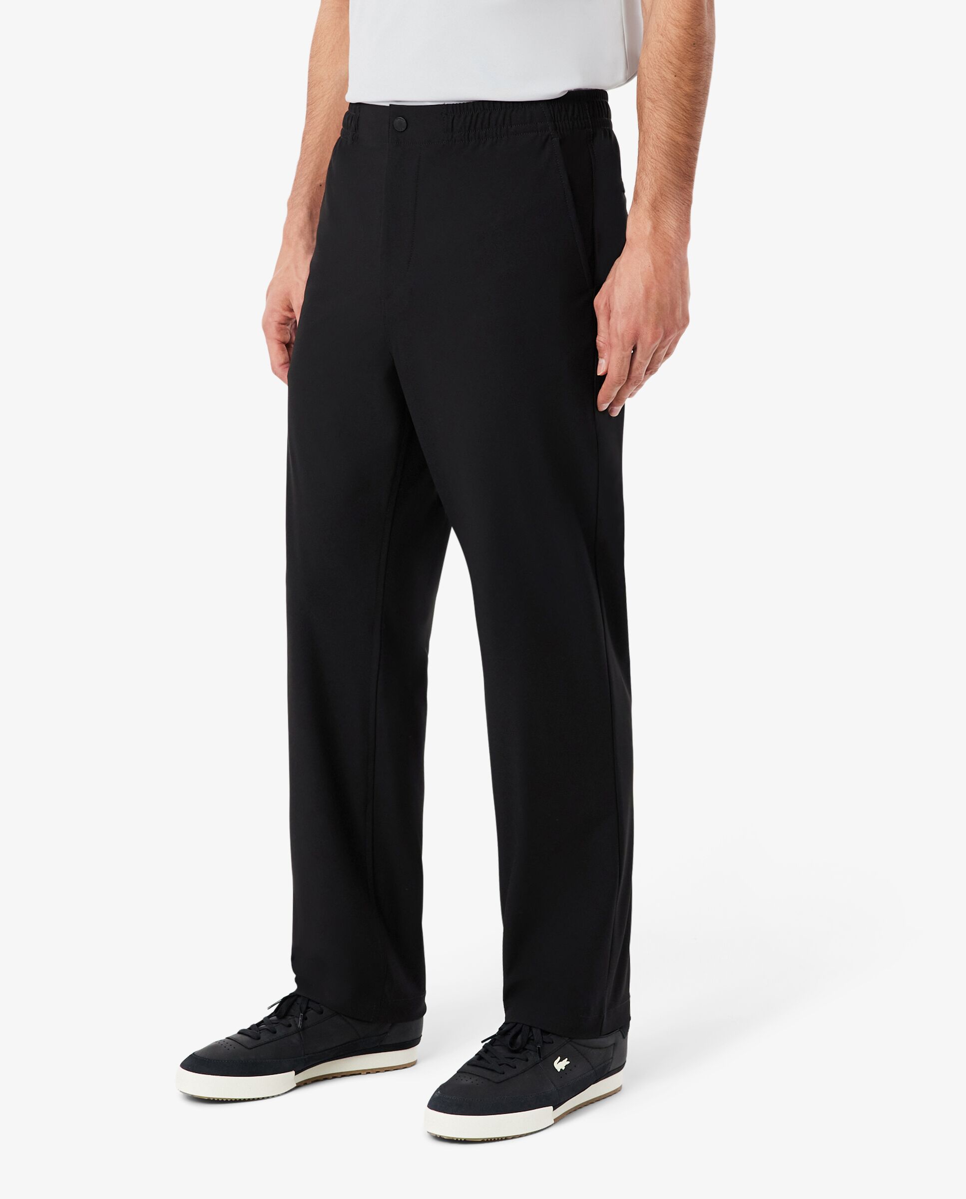Pantalones joggers de hombre de punto de corte regular - Lacoste - Negro Negro-3
