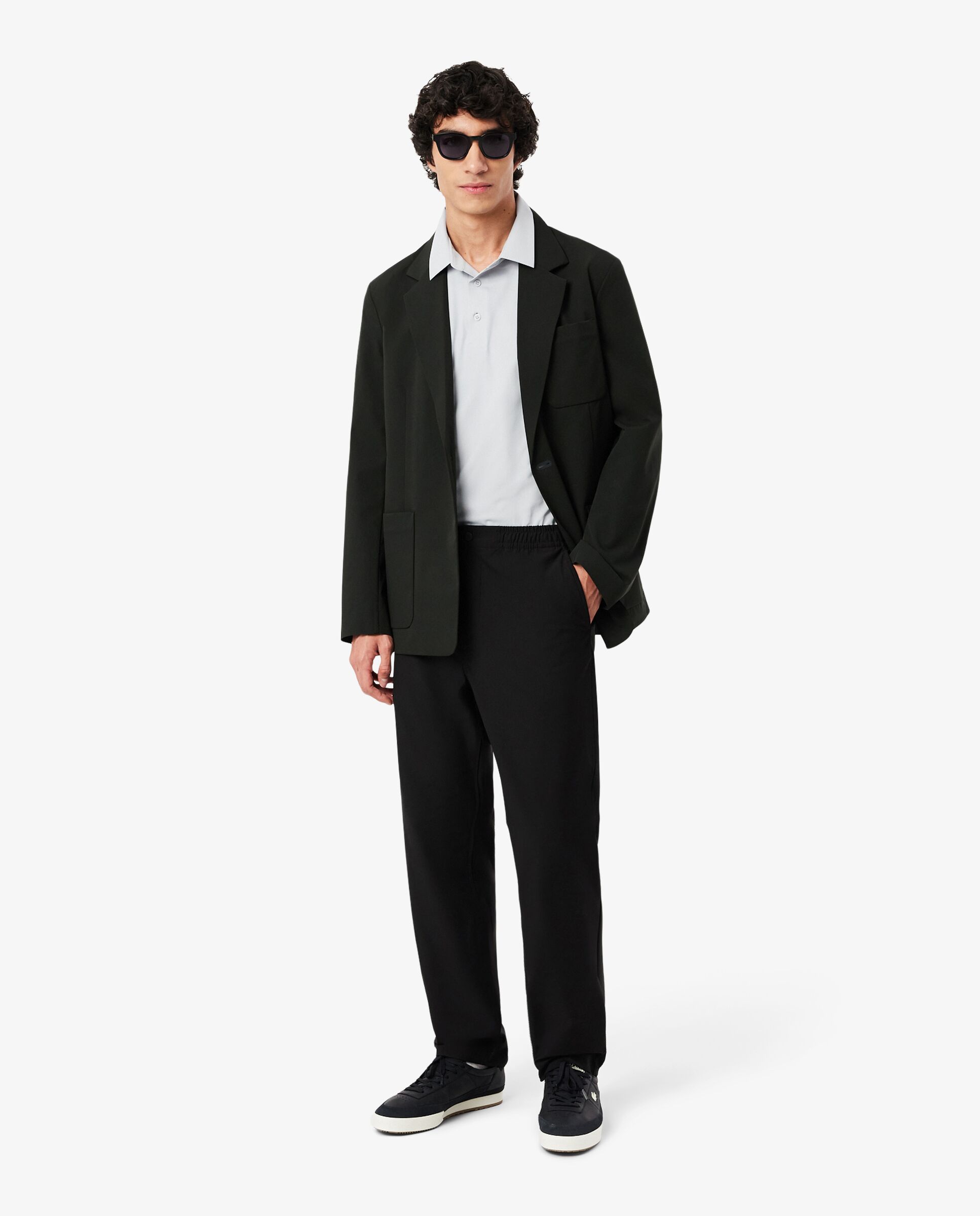 Pantalones joggers de hombre de punto de corte regular - Lacoste - Negro Negro-4