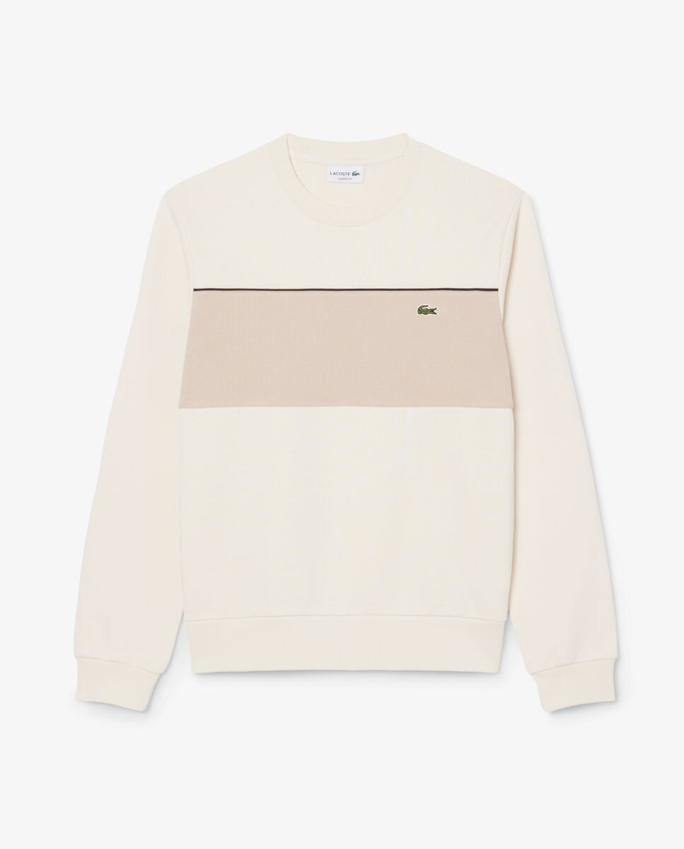 Lacoste - Sudadera de hombre de felpa con bloques de color.