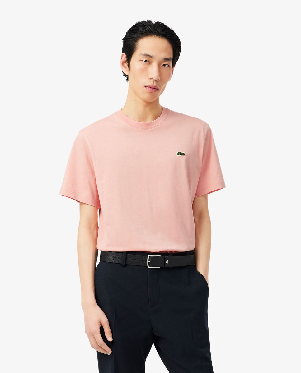 Imagen 0 de Camiseta de hombre de algodón de manga corta Rosa