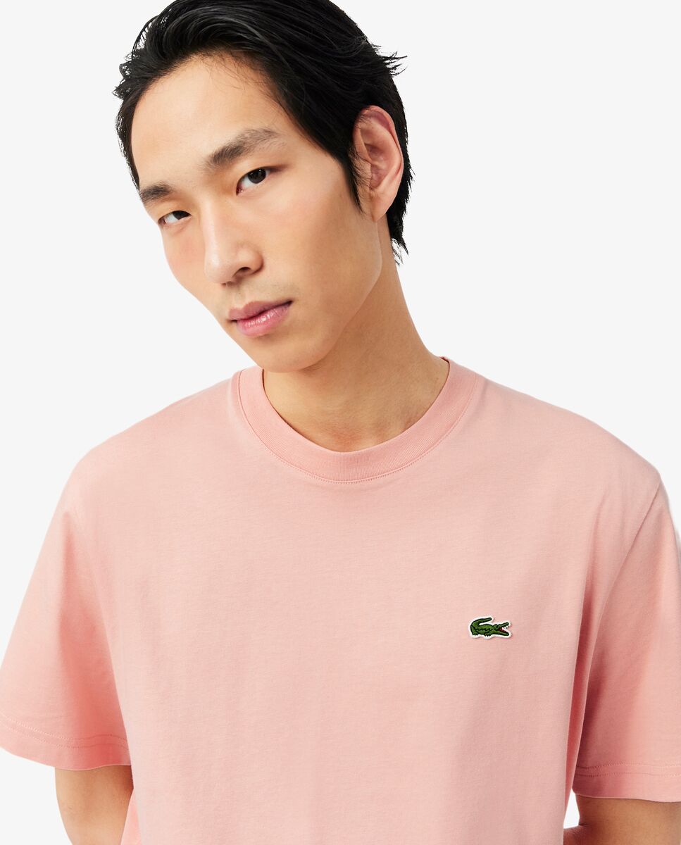 Camiseta de hombre de algodón de manga corta - Lacoste - Rosa Rosa-3