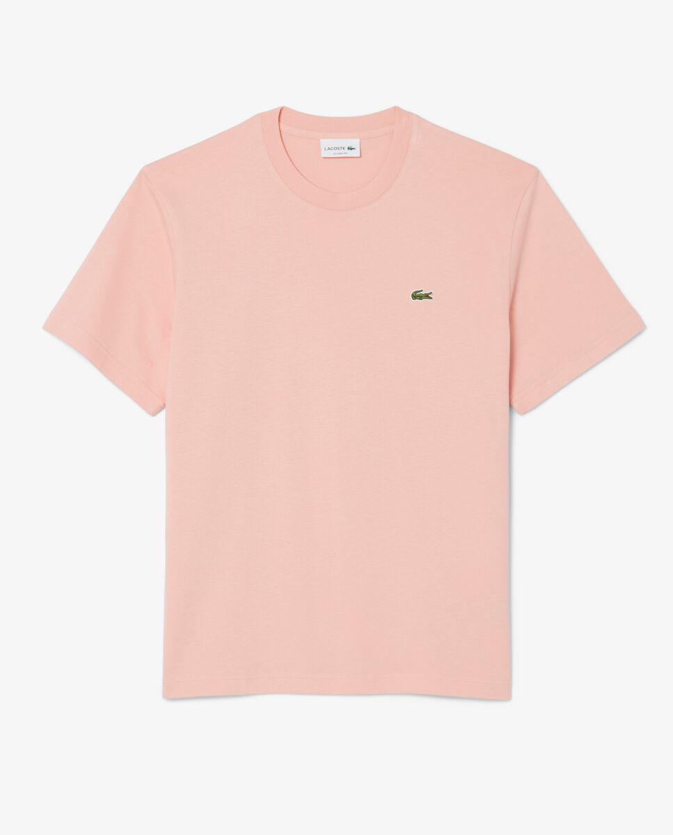 Camiseta de hombre de algodón de manga corta - Lacoste - Rosa Rosa-5