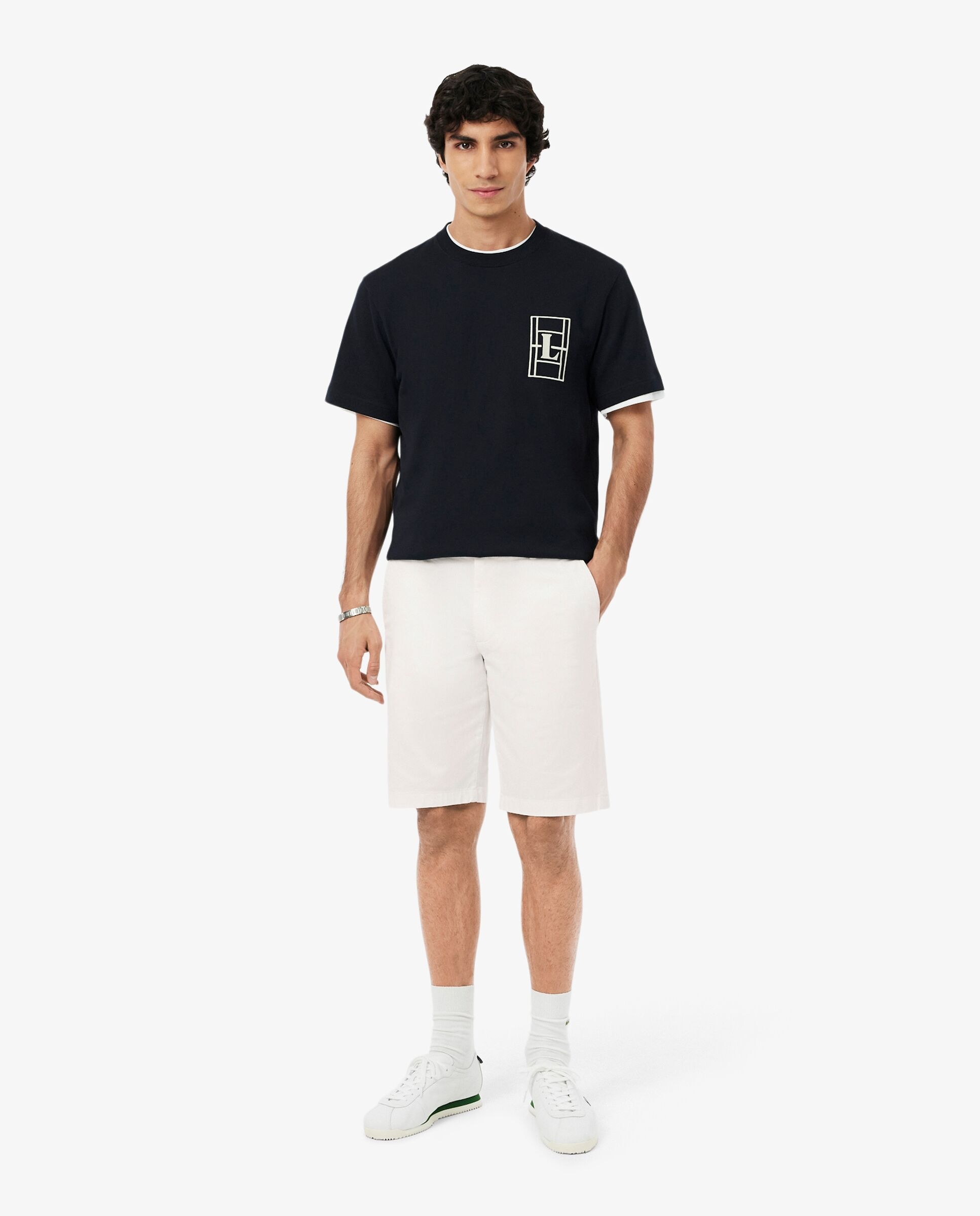 Pantalones cortos chinos de hombre - Lacoste - Blanco Blanco-1
