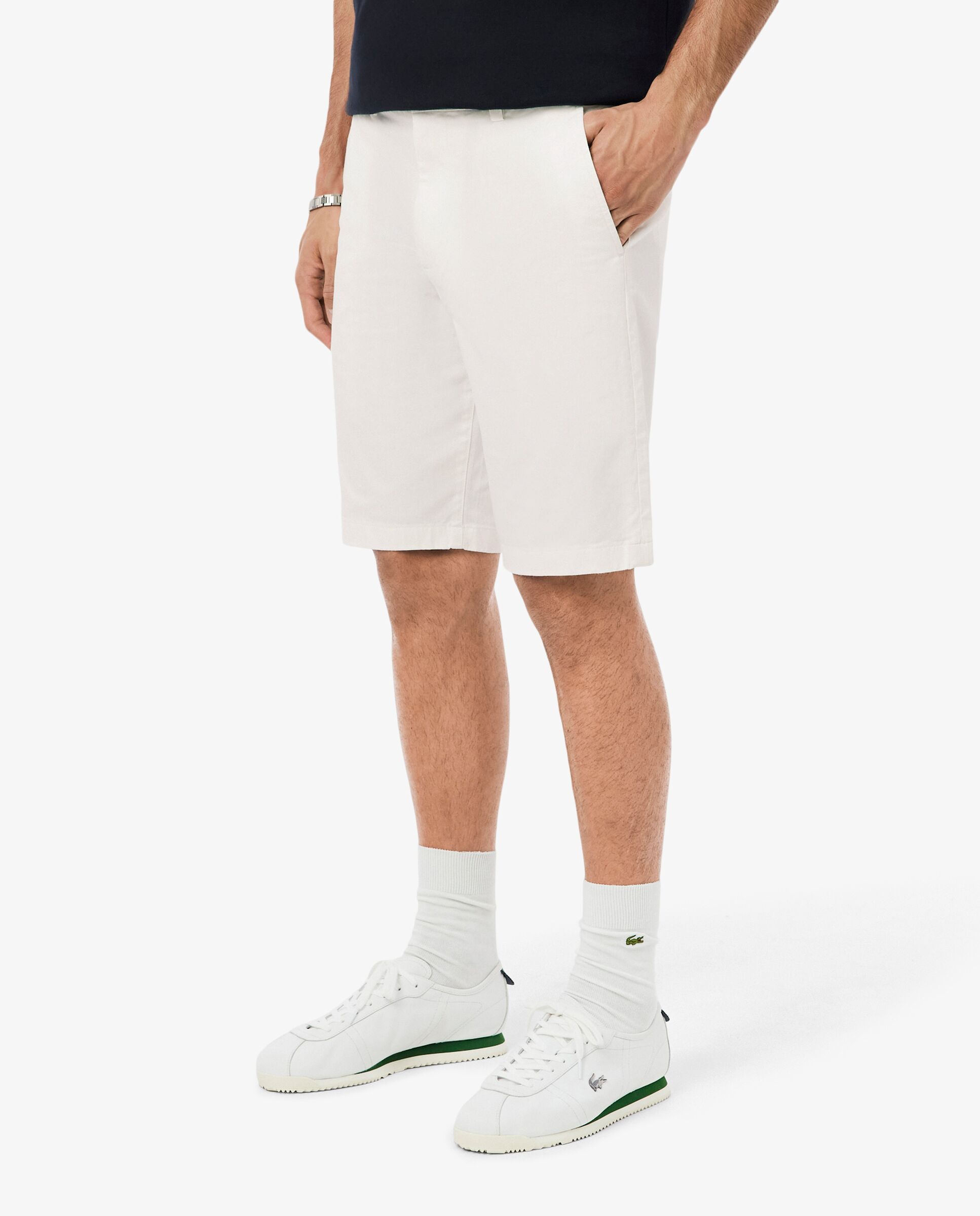 Pantalones cortos chinos de hombre - Lacoste - Blanco Blanco-3