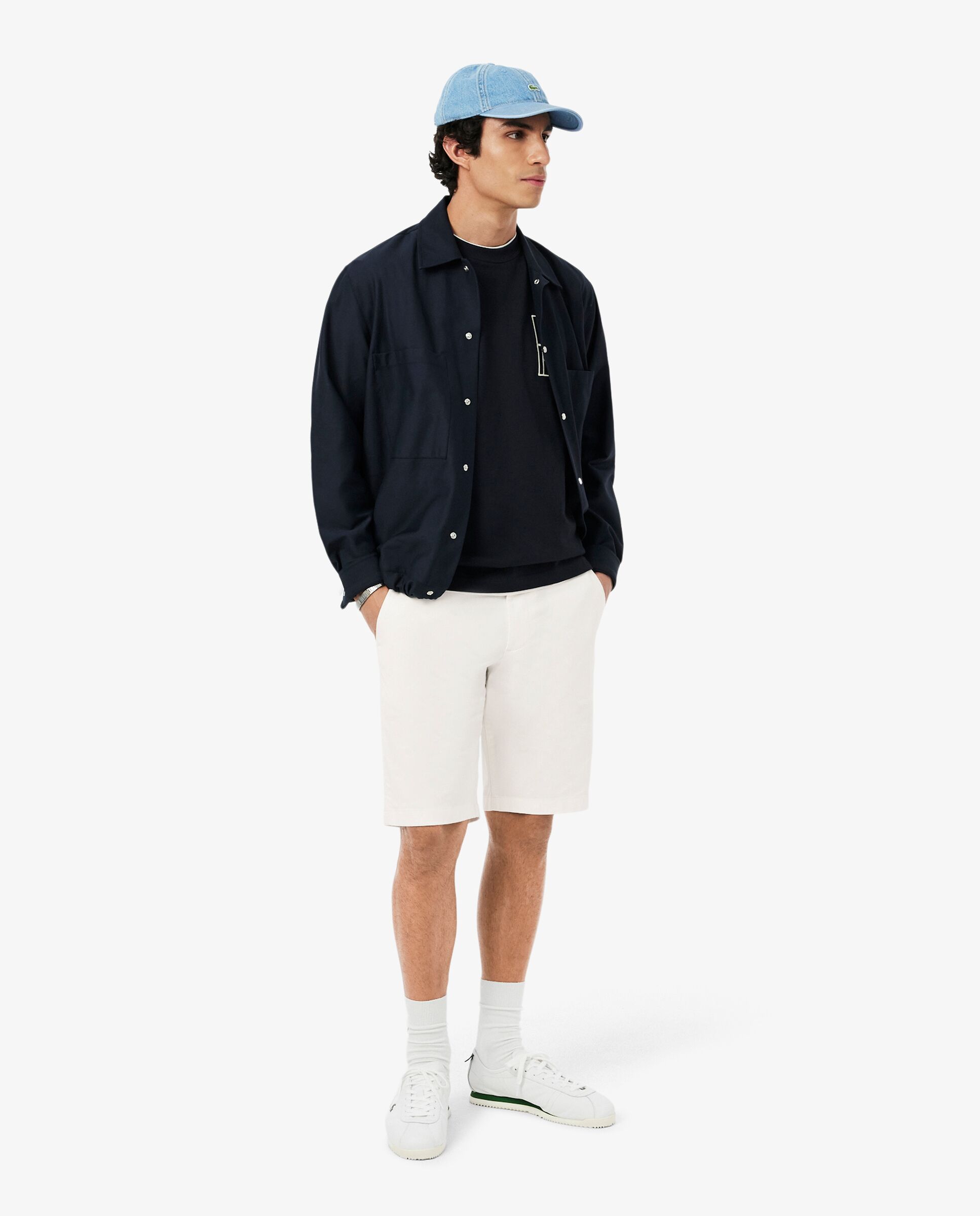 Pantalones cortos chinos de hombre - Lacoste - Blanco Blanco-4