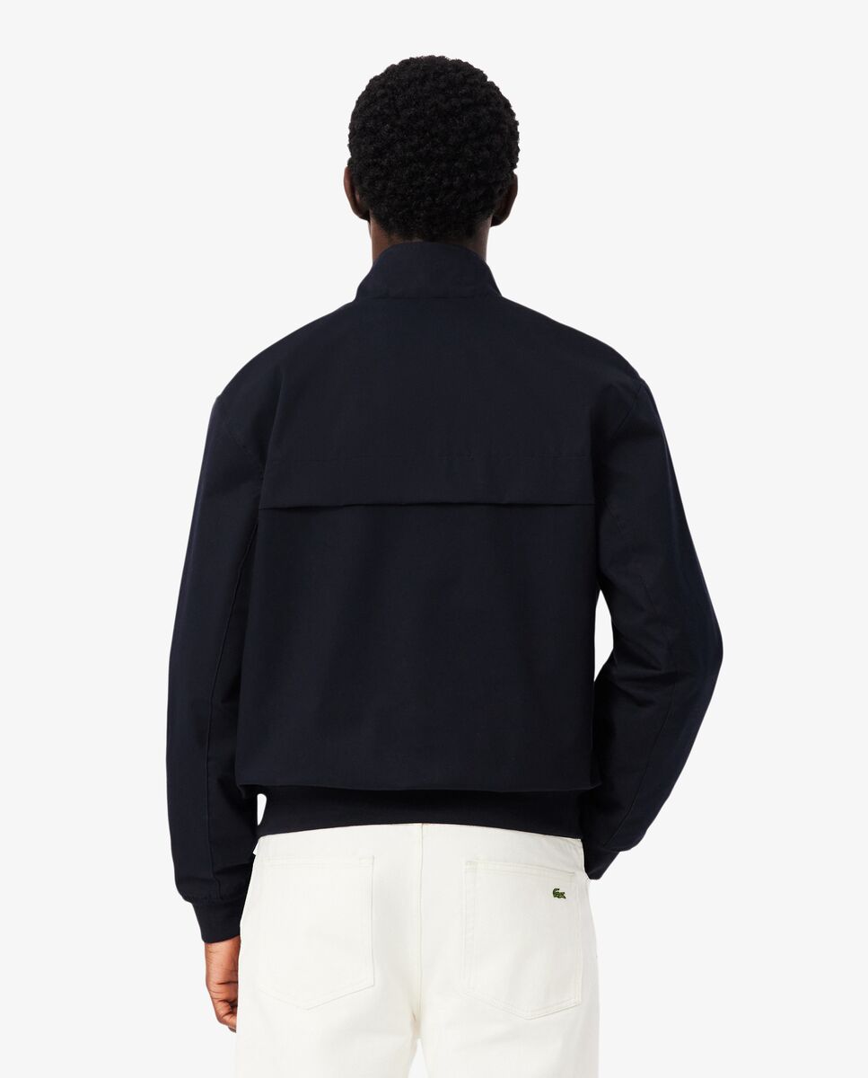 Chaqueta de hombre harrington de sarga hidrófuga en azul - Lacoste - Azul marino Azul marino-2