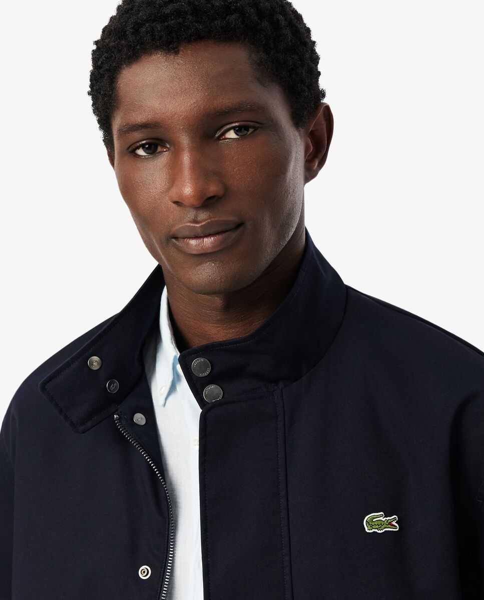 Chaqueta de hombre harrington de sarga hidrófuga en azul - Lacoste - Azul marino Azul marino-3
