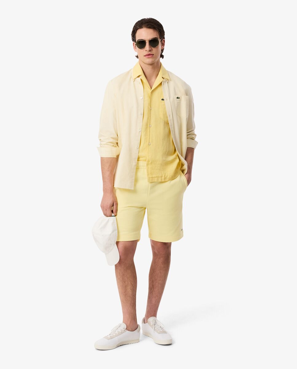 Bermudas de hombre en felpa - Lacoste - Amarillo Amarillo-4
