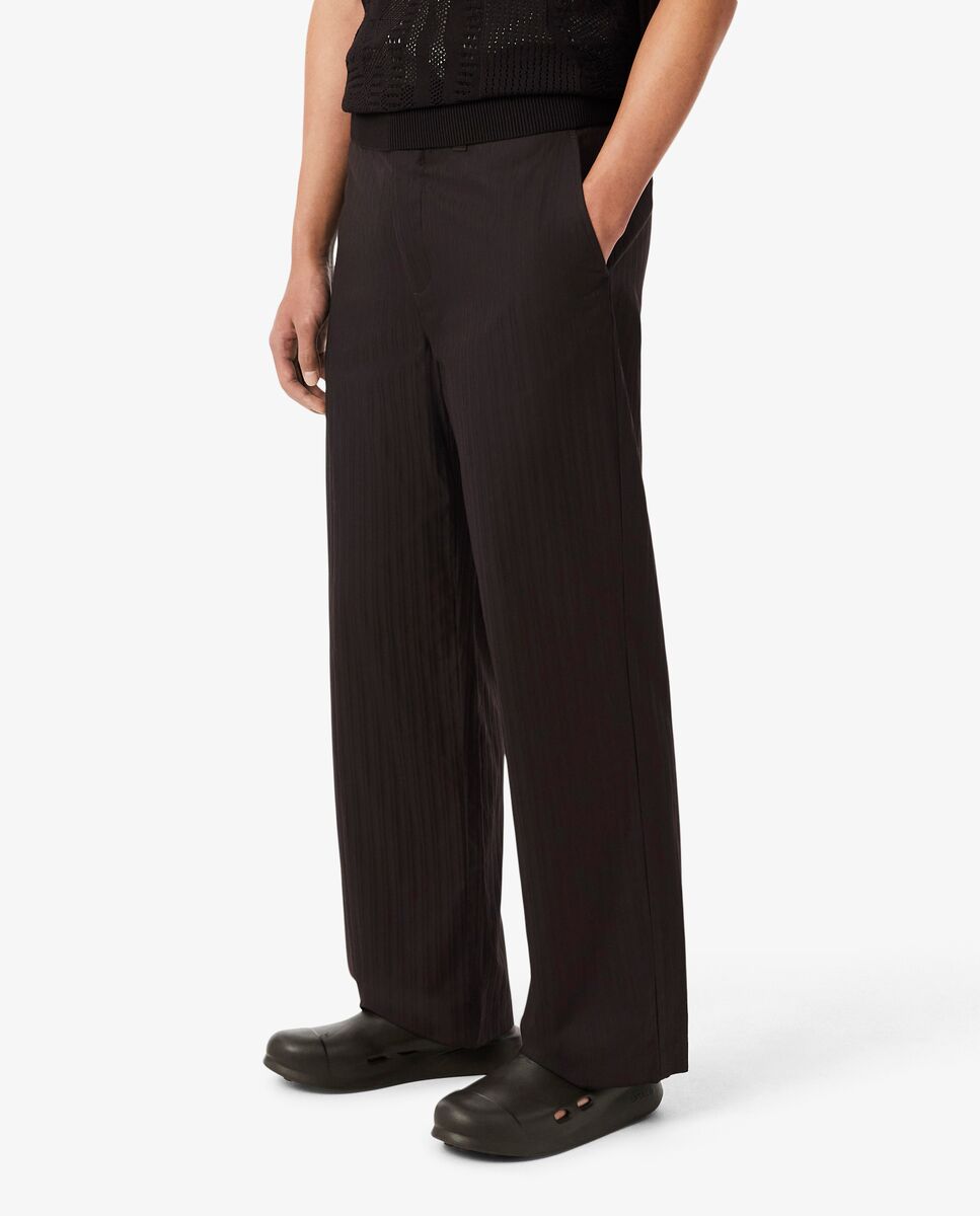 Pantalón de hombre sastre de corte recto de algodón de rayas en - Lacoste - Marrón Marrón-3