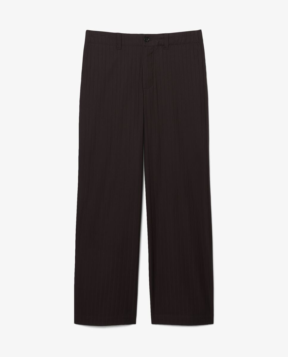 Pantalón de hombre sastre de corte recto de algodón de rayas en - Lacoste - Marrón Marrón-5