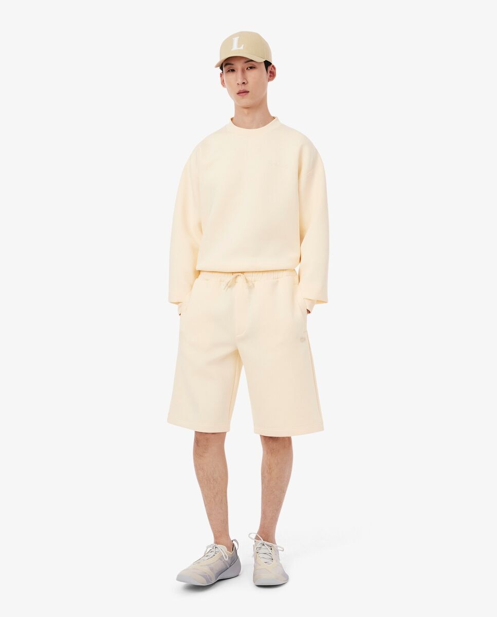Pantalón de hombre corto de corte holgado de interlock