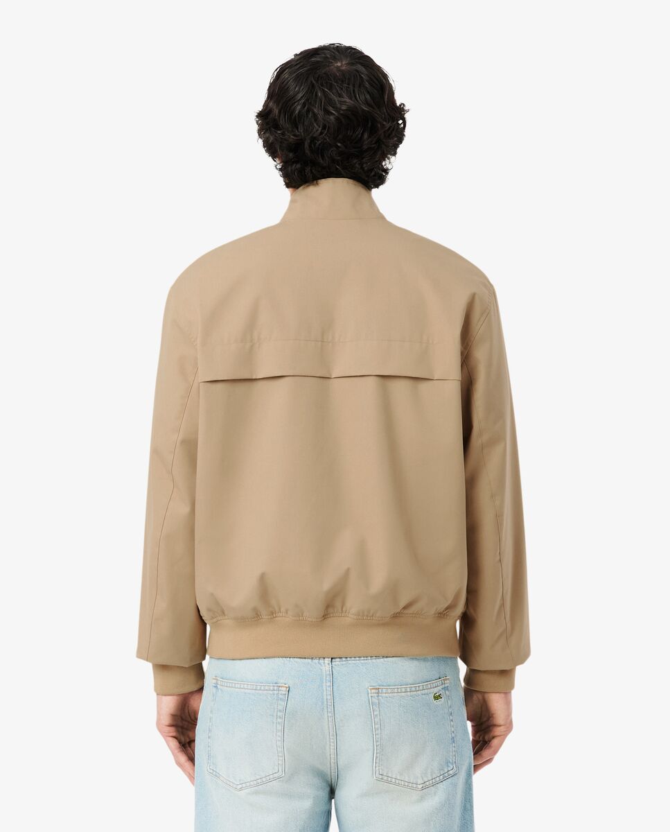 Chaqueta de hombre harrington de sarga hidrófuga en azul - Lacoste - Beige Beige-2
