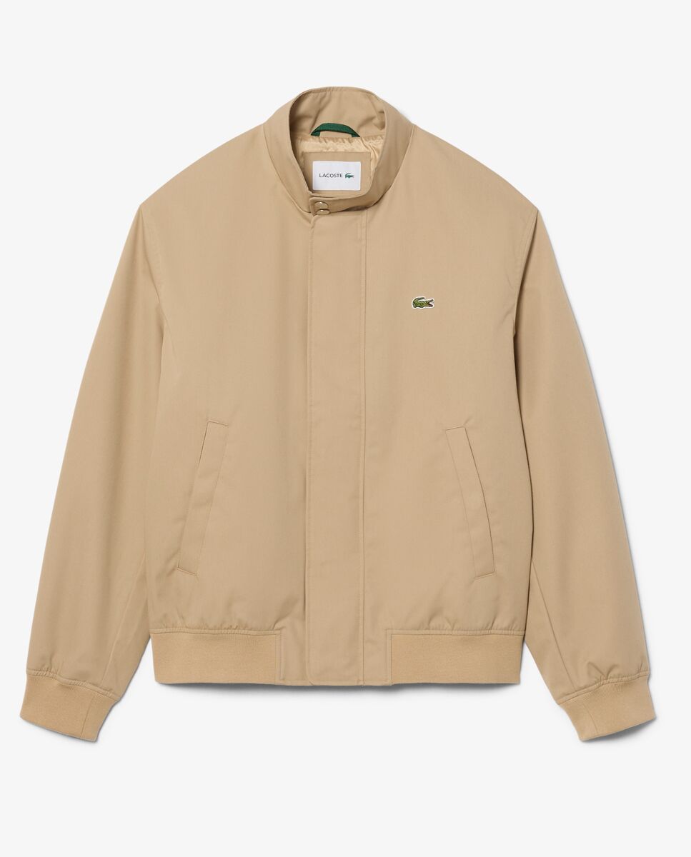Chaqueta de hombre harrington de sarga hidrófuga en azul - Lacoste - Beige Beige-5
