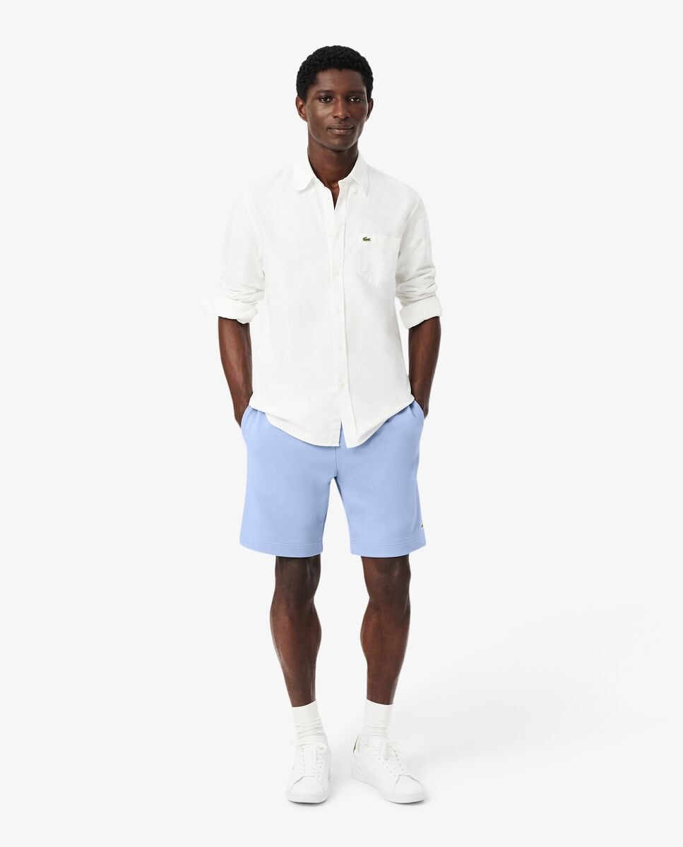 Pantalón de hombre corto de felpa de corte regular - Lacoste - Azul claro Azul claro-1