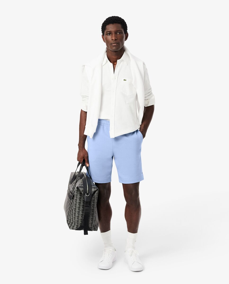 Pantalón de hombre corto de felpa de corte regular - Lacoste - Azul claro Azul claro-4