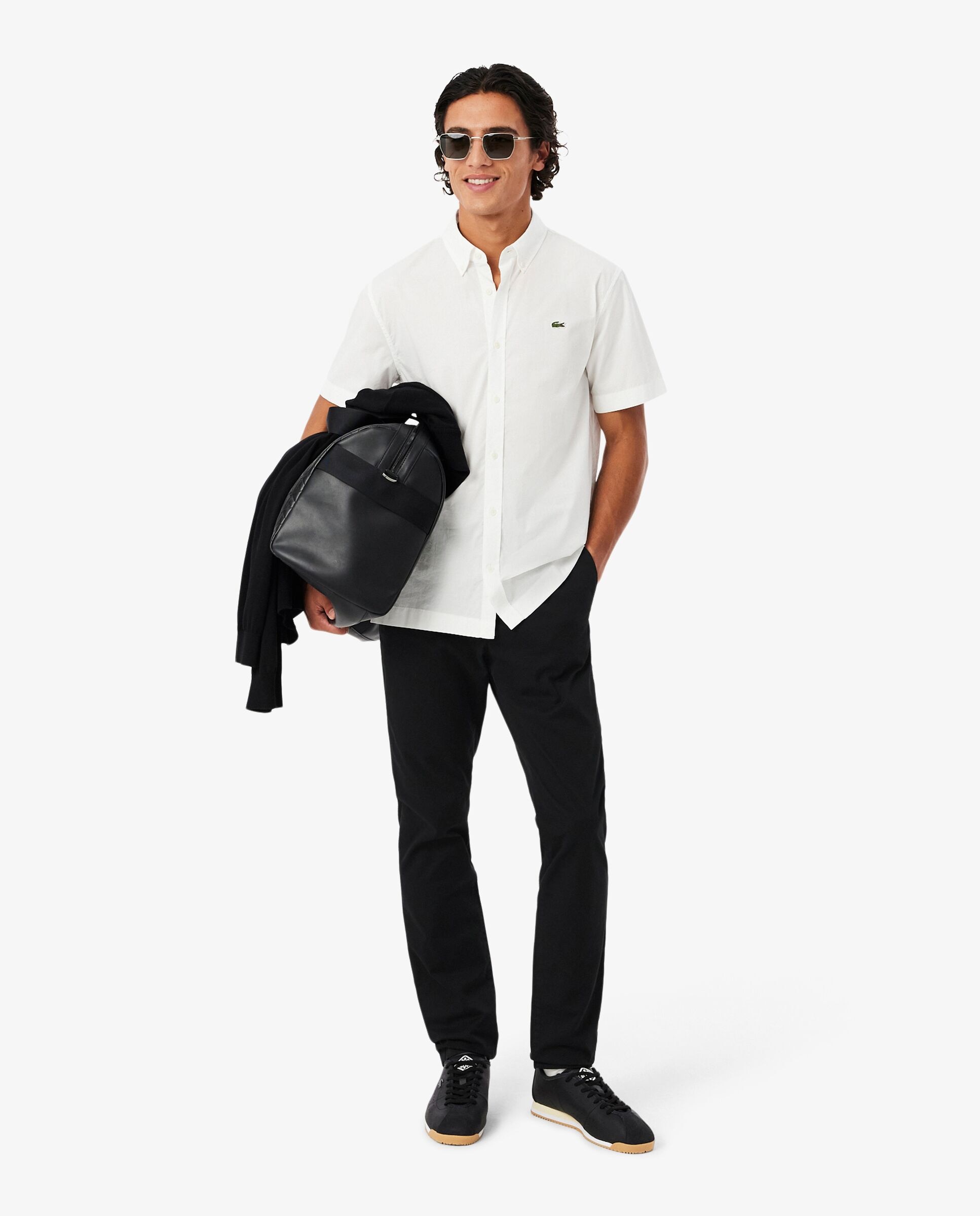 Pantalones joggers de hombre de corte ajustado - Lacoste - Negro Negro-4