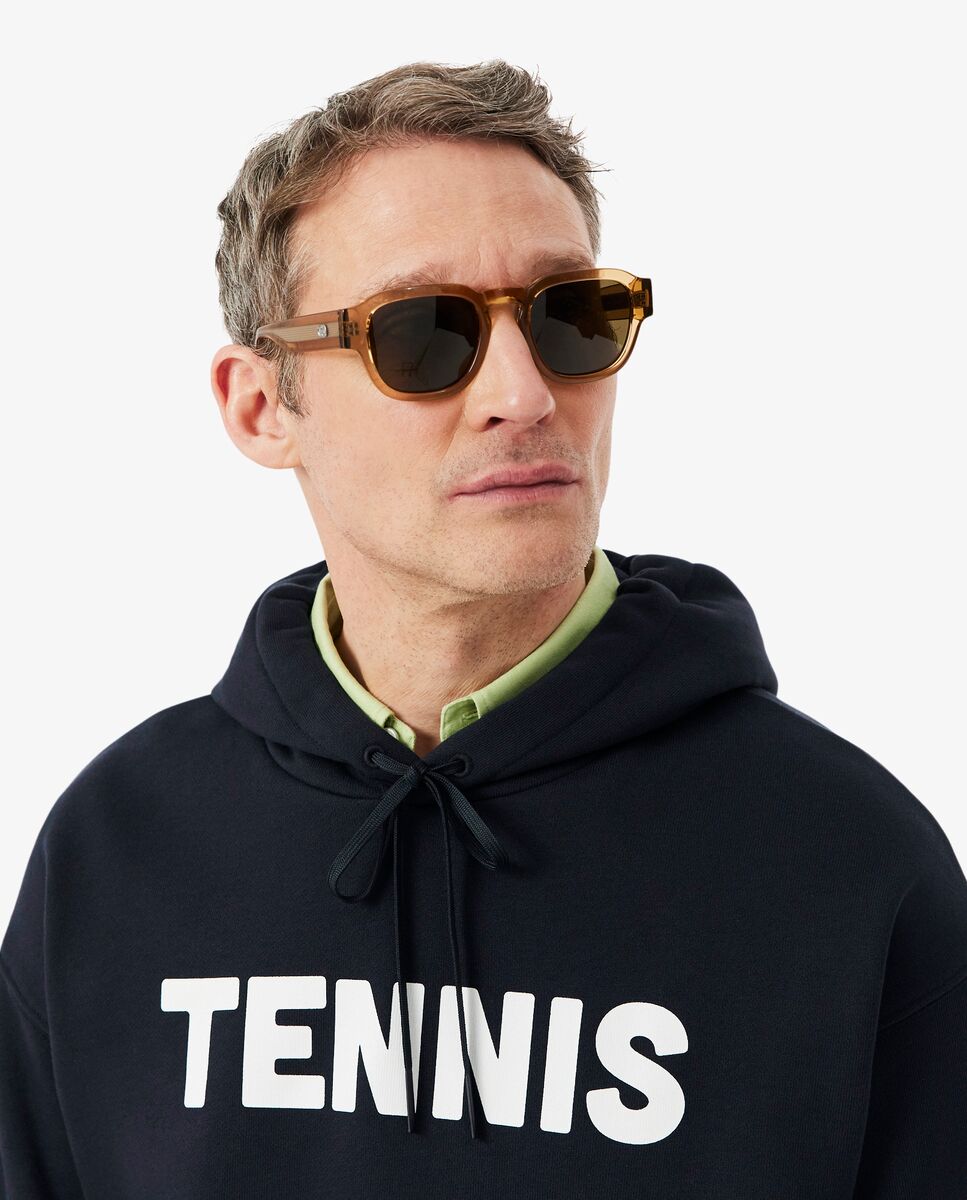 Sudadera de hombre con capucha de tenis con estampado en - Lacoste - Negro Negro-3