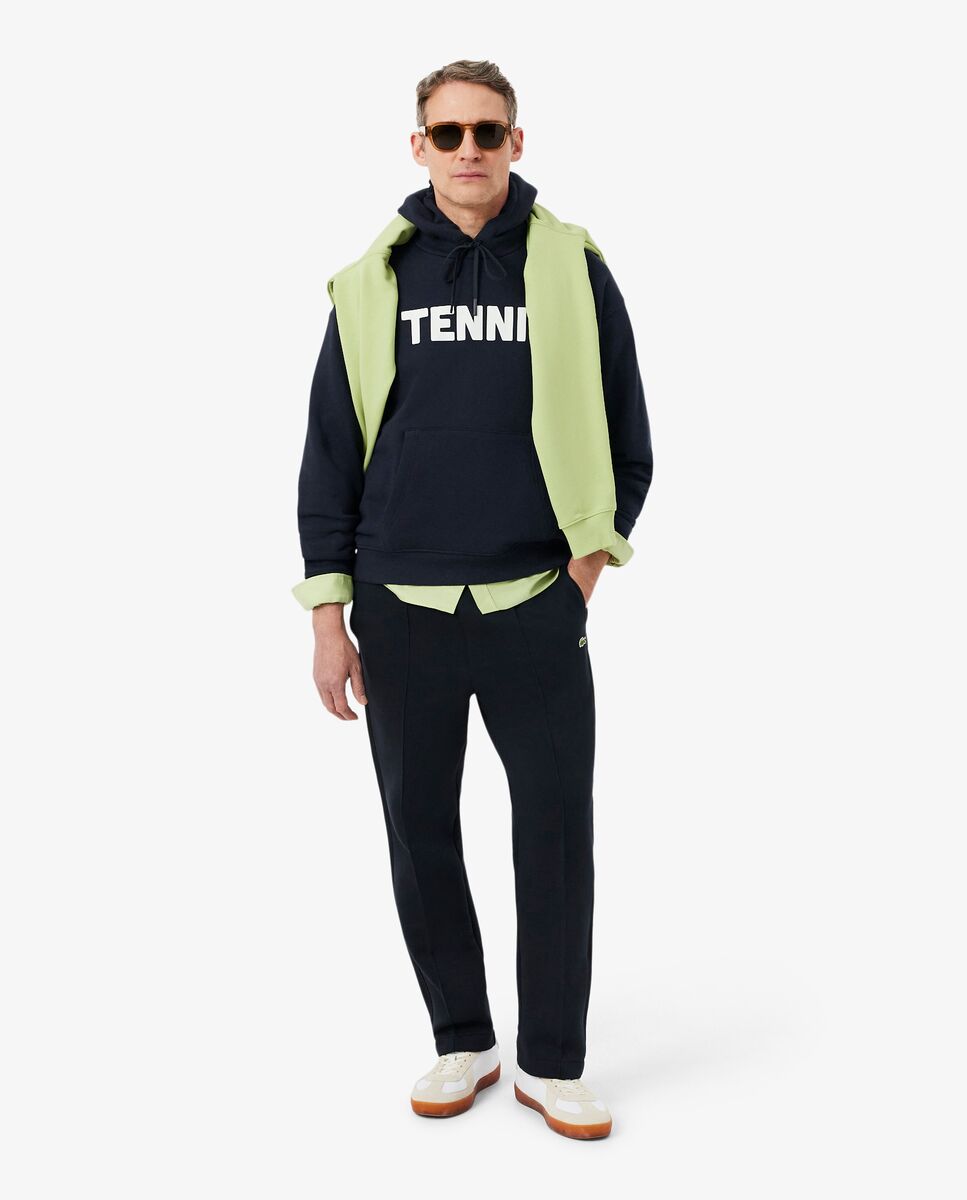 Sudadera de hombre con capucha de tenis con estampado en - Lacoste - Negro Negro-4