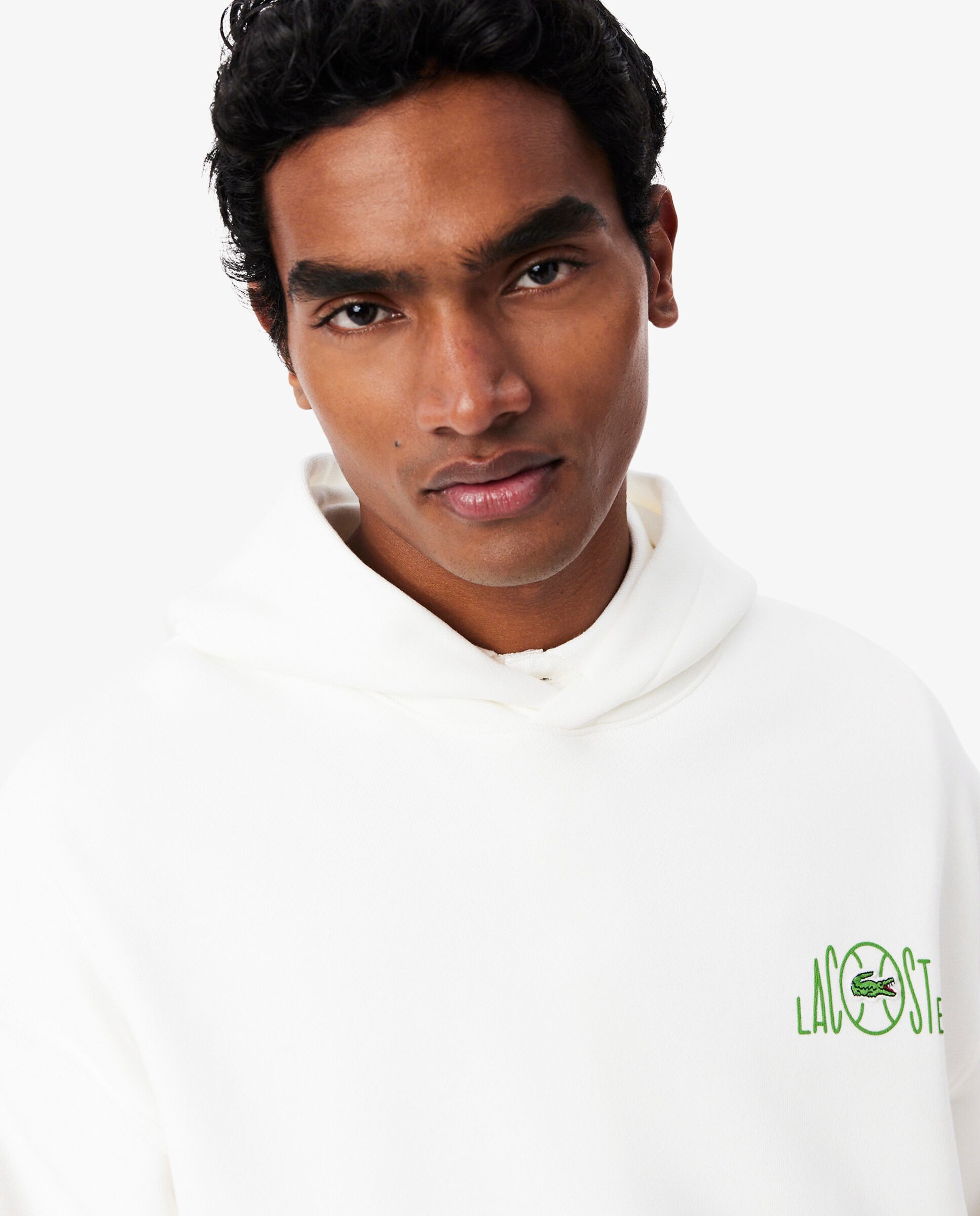 Sudadera de hombre con capucha con múltiples estampadas - Lacoste - Blanco Blanco-3