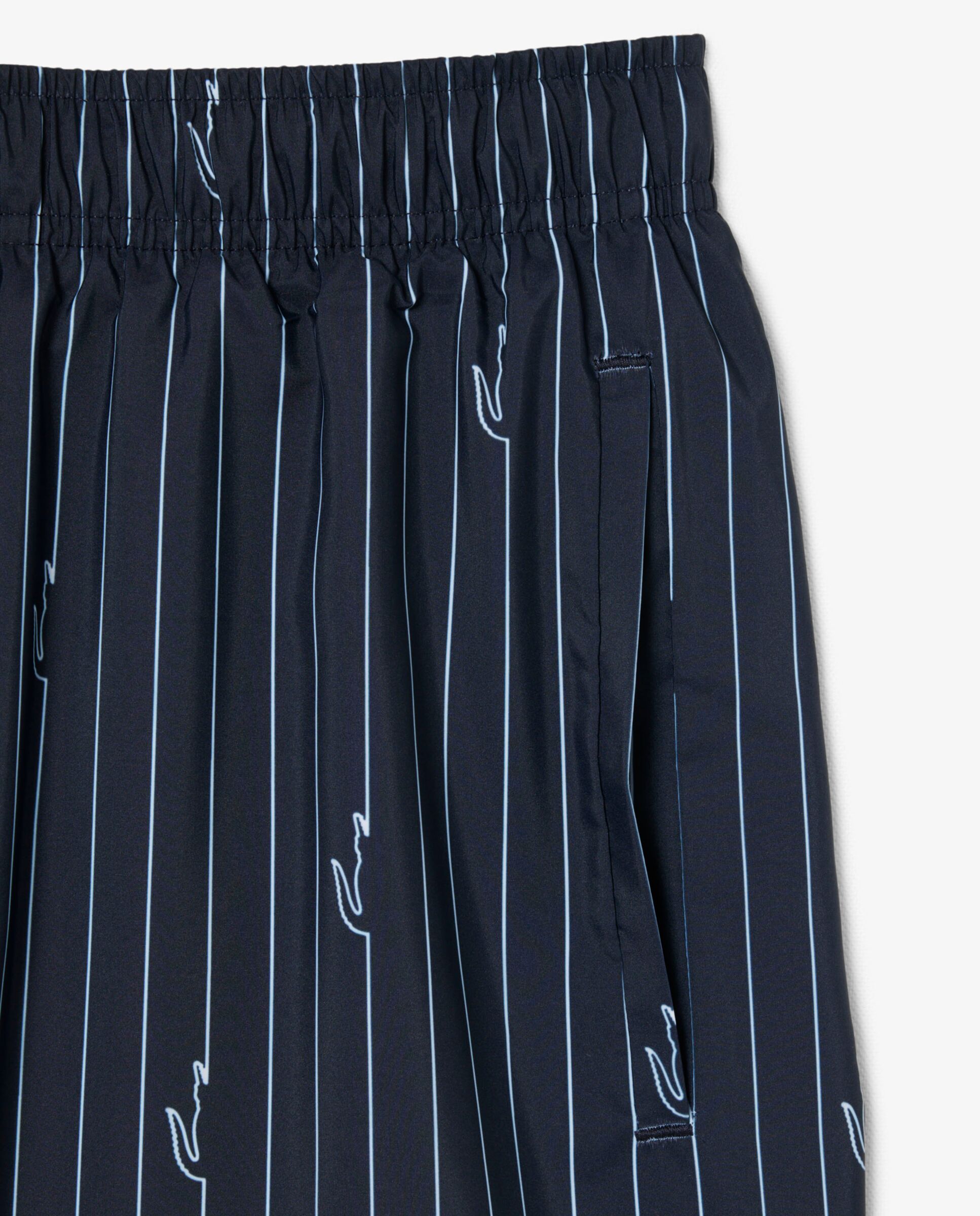 Bañadores boxer de hombre con estampado de monograma - Lacoste - Azul claro Negro-5