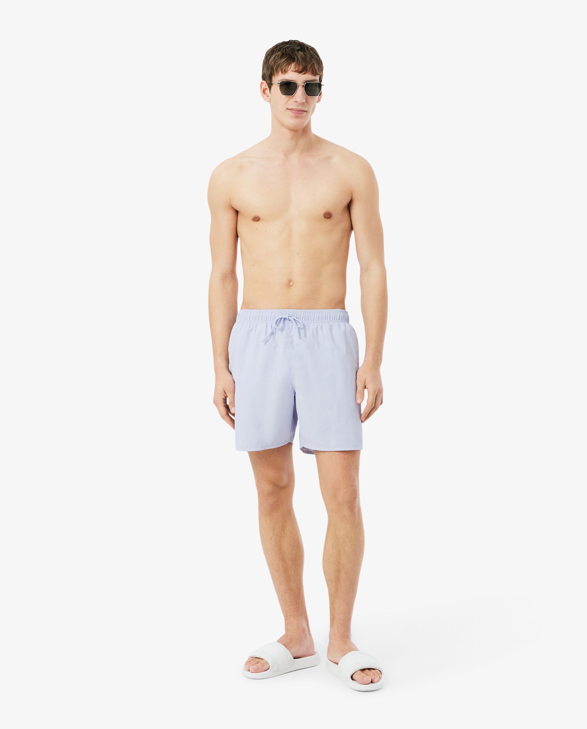Short de baño Monochrome de largo medio - Lacoste - Azul claro Azul claro-4