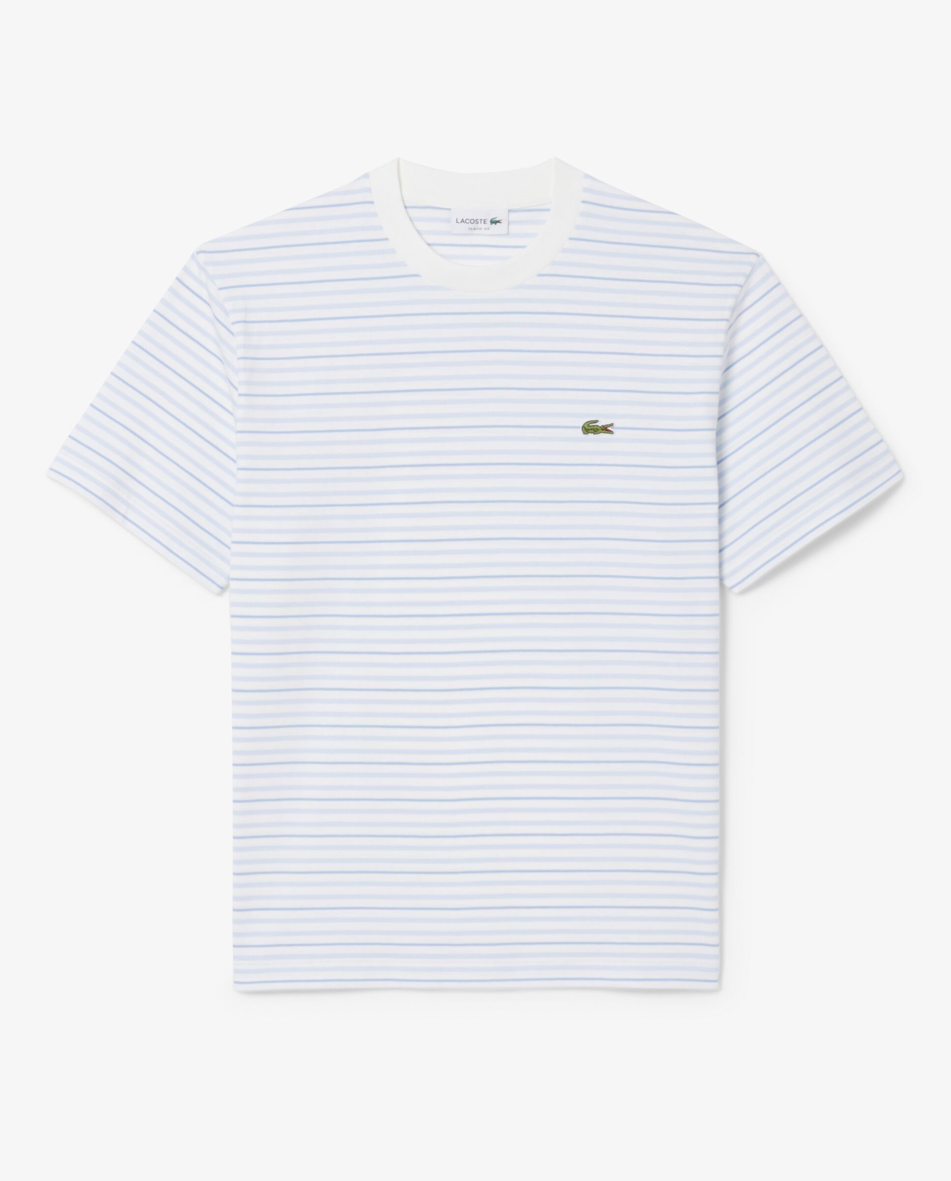 Camiseta de hombre de algodón grueso de rayas - Lacoste - Azul claro Azul claro-6