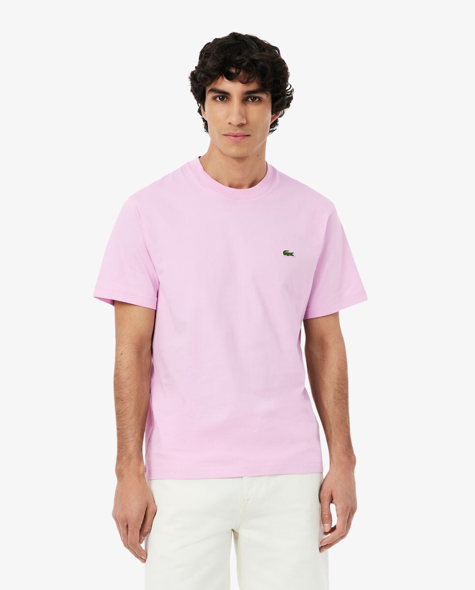 Imagen 0 de Camiseta de hombre de algodón de manga corta Rosa