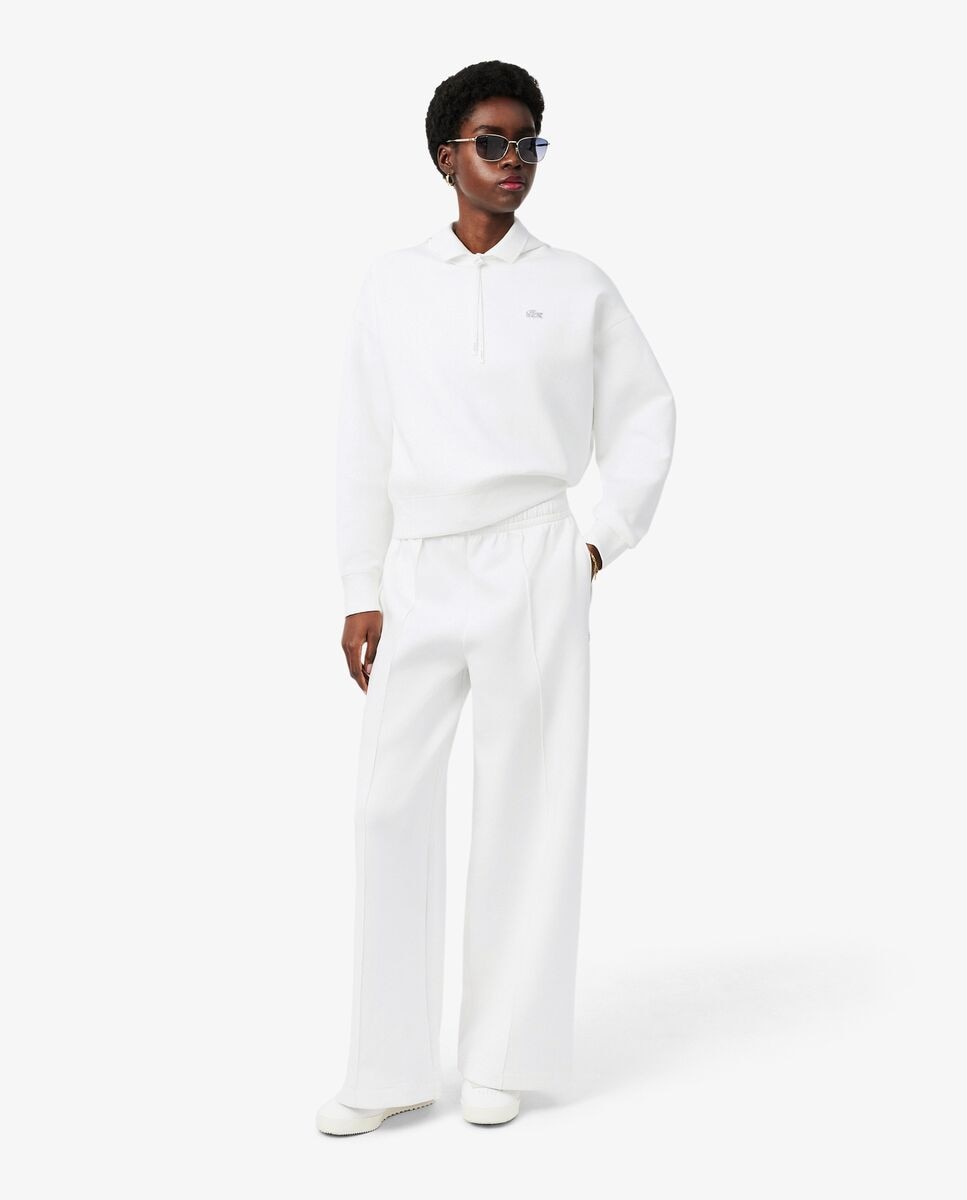 Lacoste - Pantalón de mujer de chándal de corte amplio de punto.