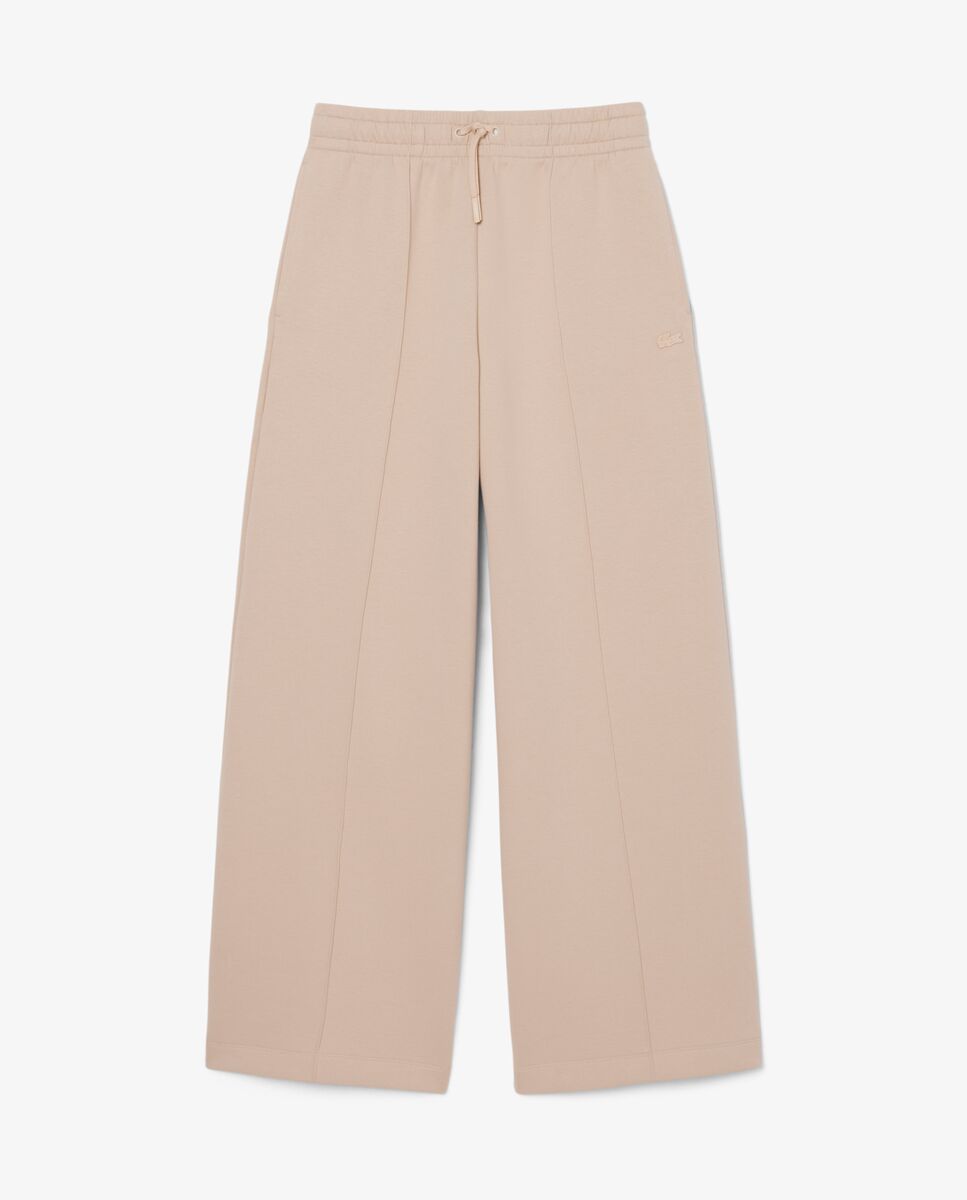 Pantalón de mujer de chándal de corte amplio de punto - Lacoste - Beige Beige-6