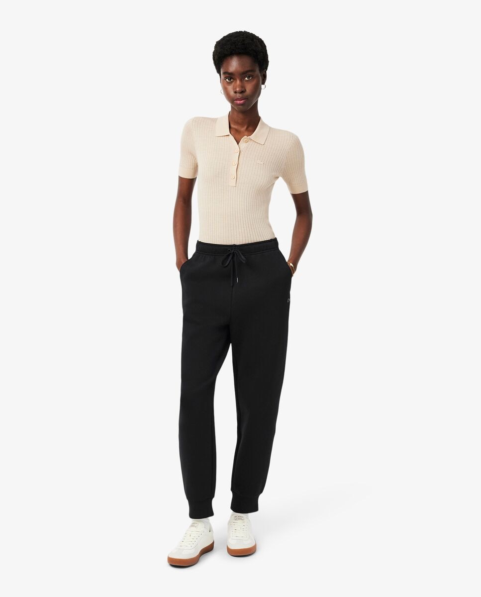 Lacoste - Pantalón de mujer de chándal de punto de doble cara.