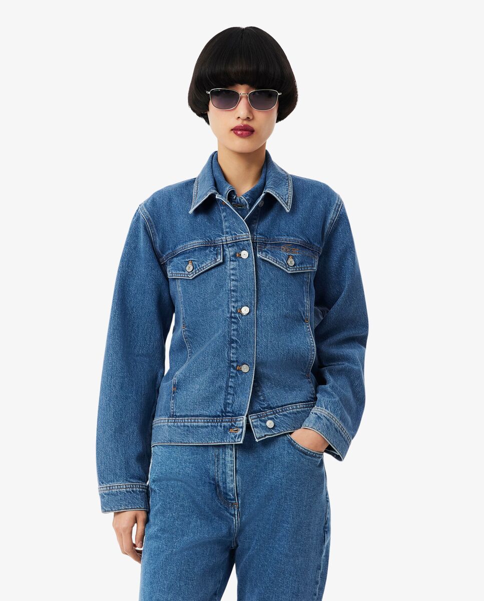 Lacoste - Chaqueta de mujer vaquera de algodón.