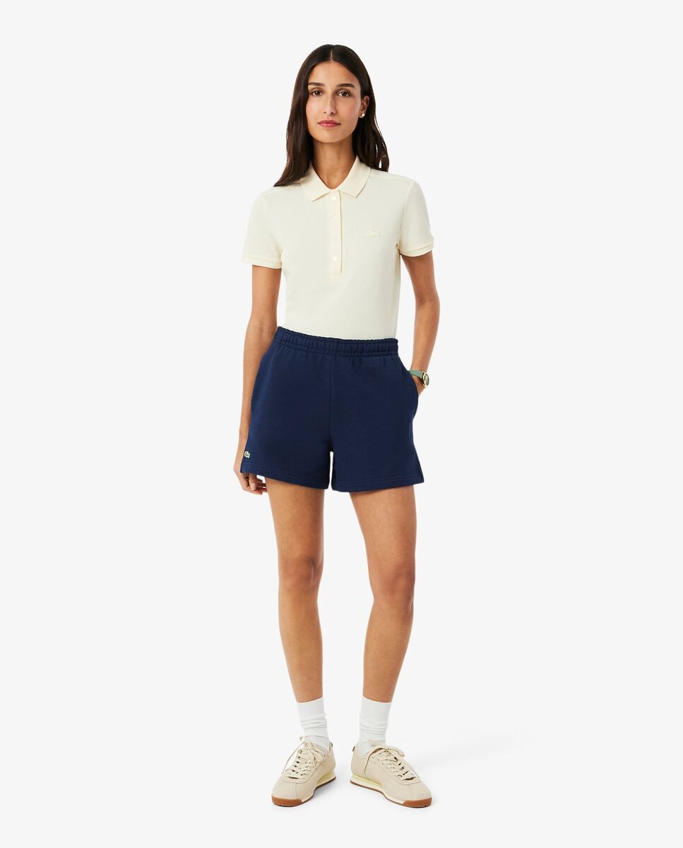 Pantalón de mujer corto de felpa - Lacoste - Azul marino Azul marino-2