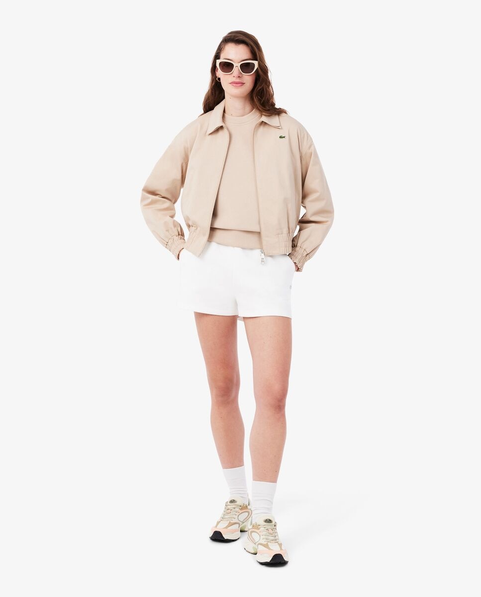 Lacoste - Short de mujer corto de punto de doble cara en negro.
