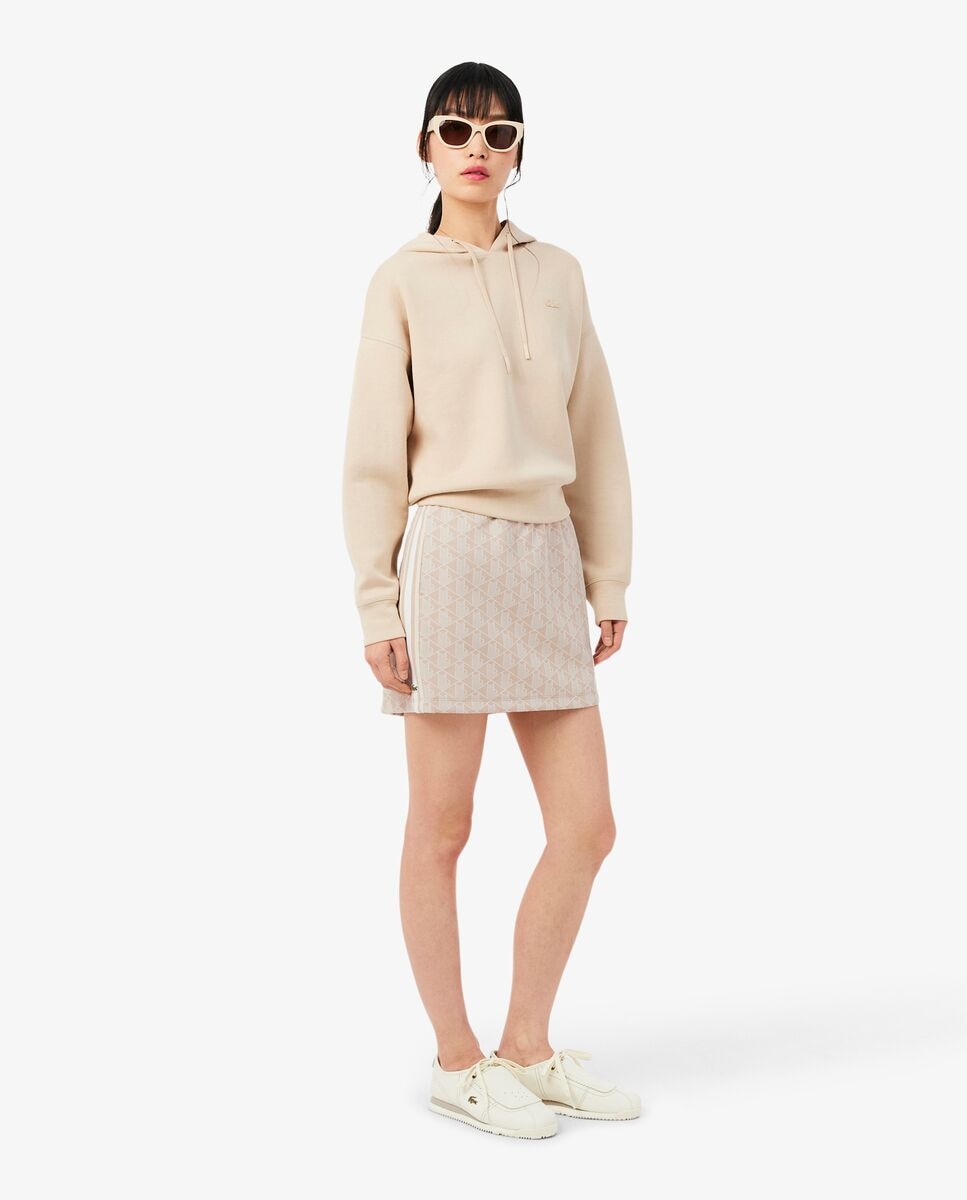 Lacoste - Corta de jacquard con monograma en marrón.