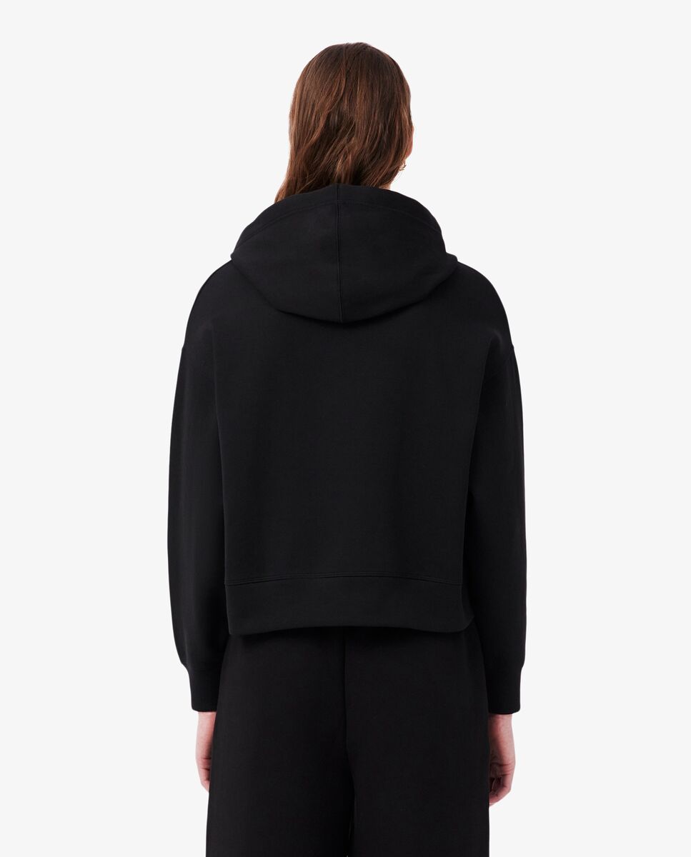 Sudadera de mujer con capucha ajustable oversized - Lacoste - Negro Negro-2