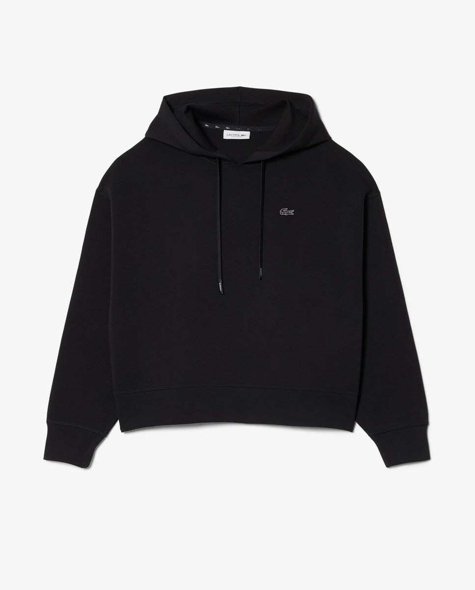 Sudadera de mujer con capucha ajustable oversized - Lacoste - Negro Negro-5