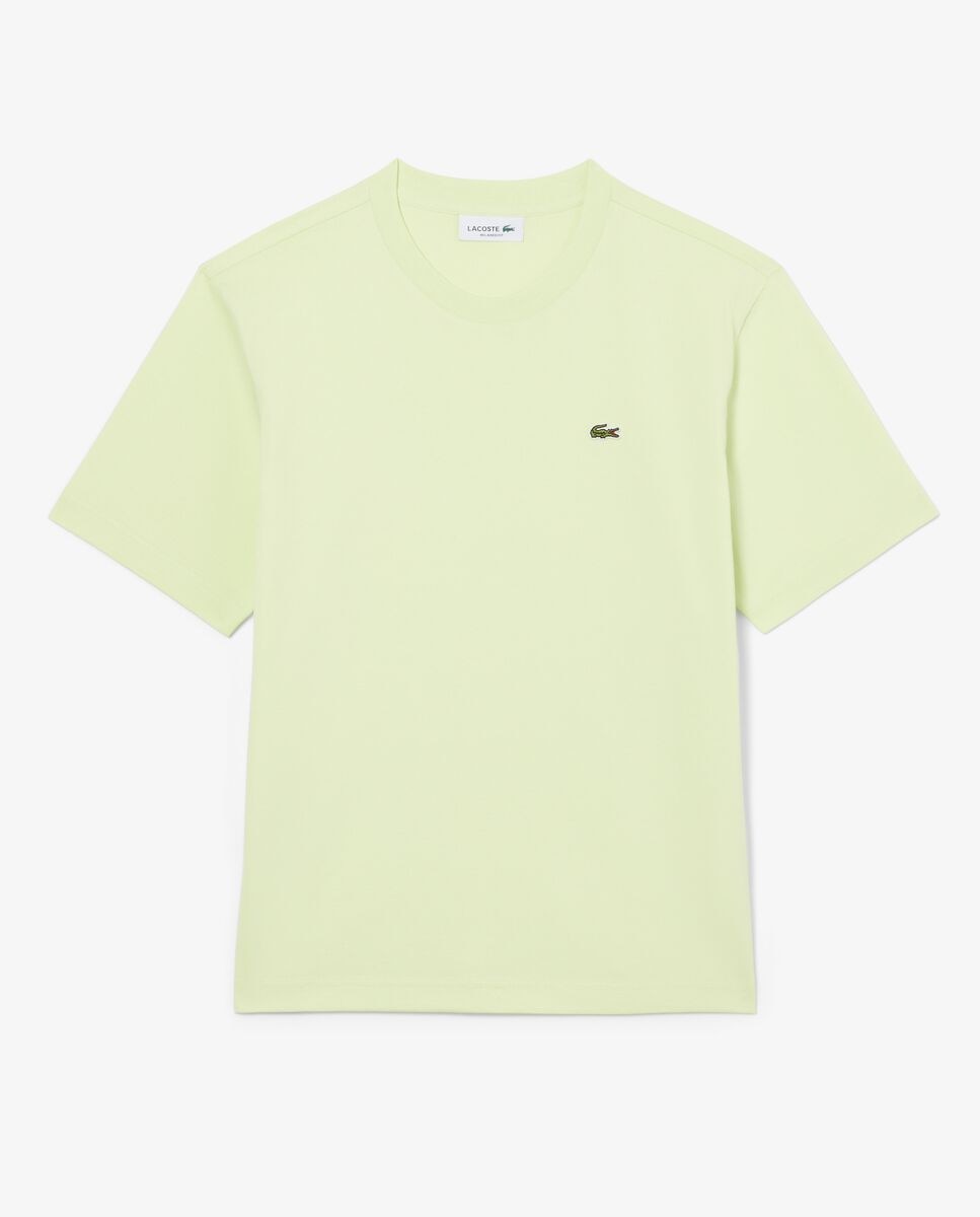 Lacoste - Camiseta de mujer de corte holgado de algodón suave de manga corta.